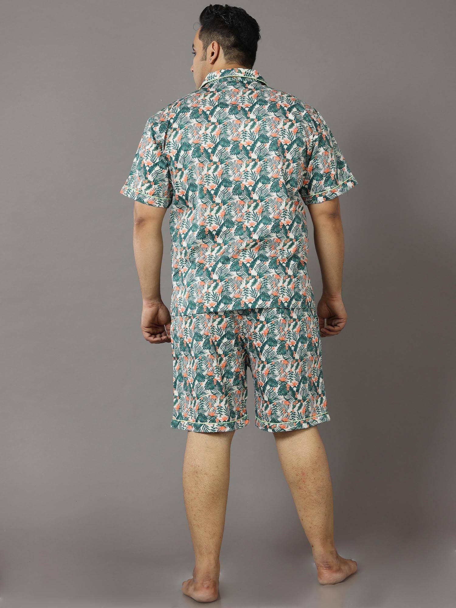 Emberald Tropics Half Sleeve Co-Ords