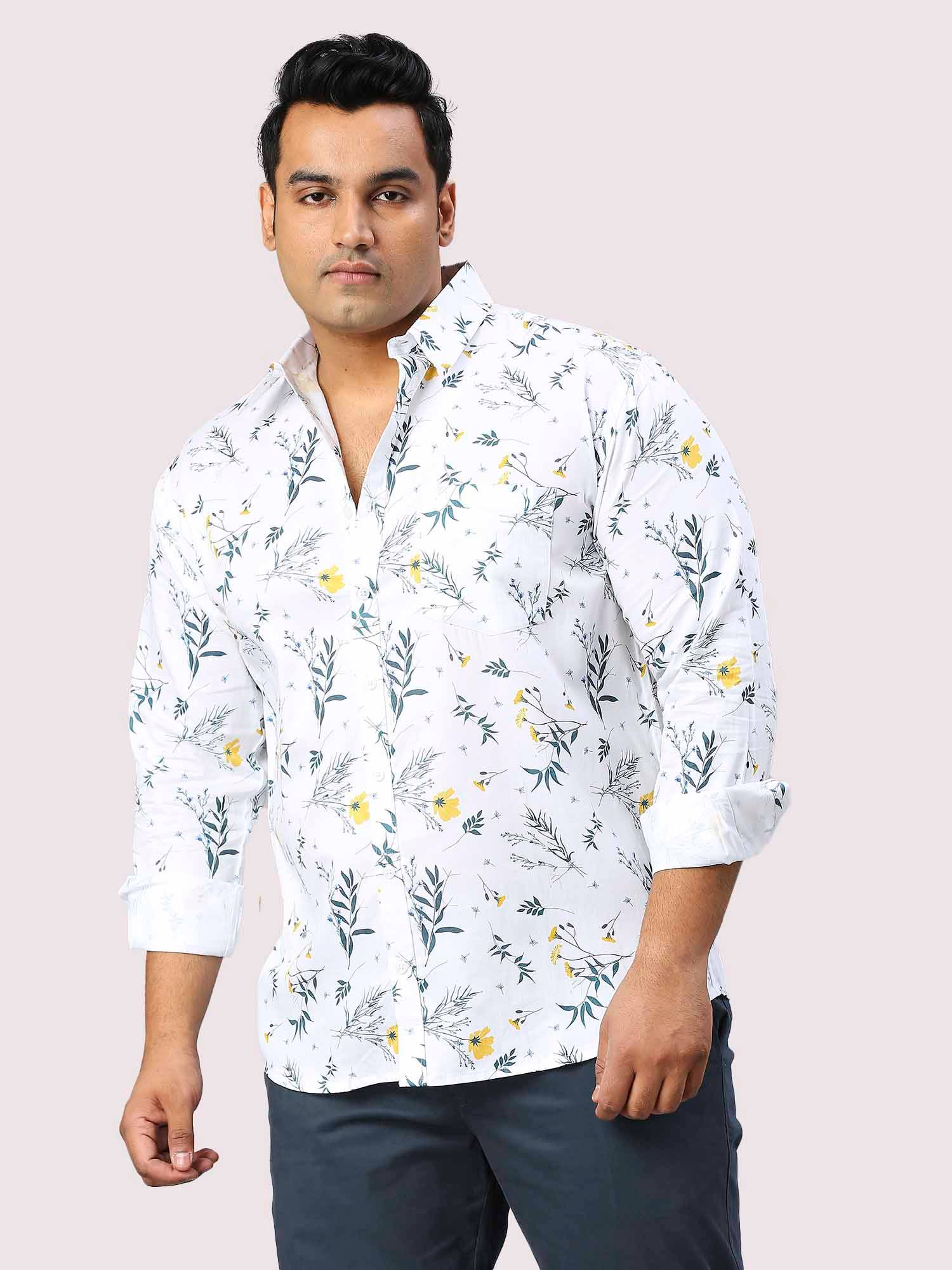 Garden Digital Printed Full Sleeve Shirt Men's Plus Size - Guniaa Fashions