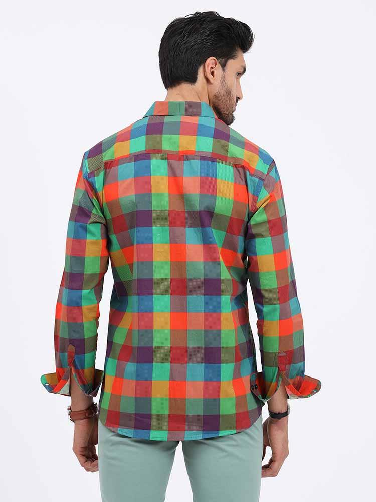Genius Checks Printed Full Sleeve Shirt - Guniaa Fashions