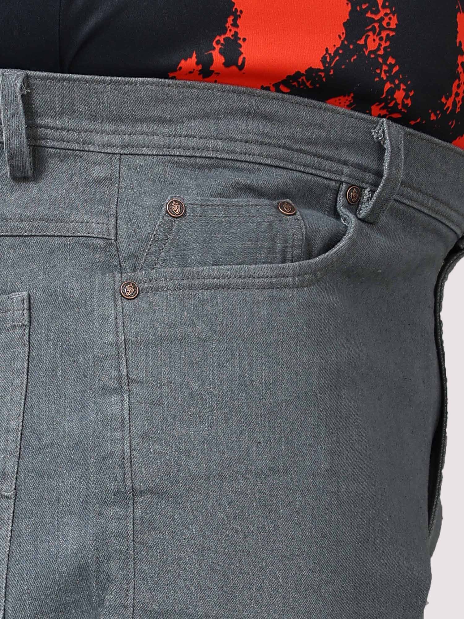 Gray Denim Shorts Men's Plus Size - Guniaa Fashions