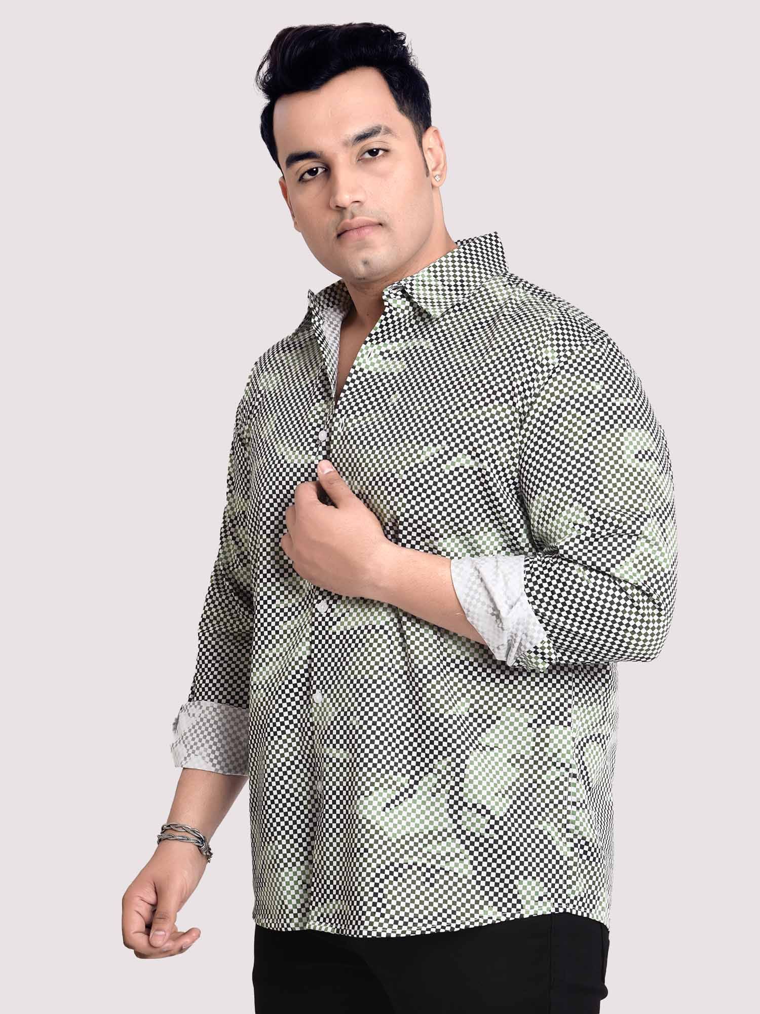 Matrix Printed Digital Printed Shirt Men's Plus Size - Guniaa Fashions