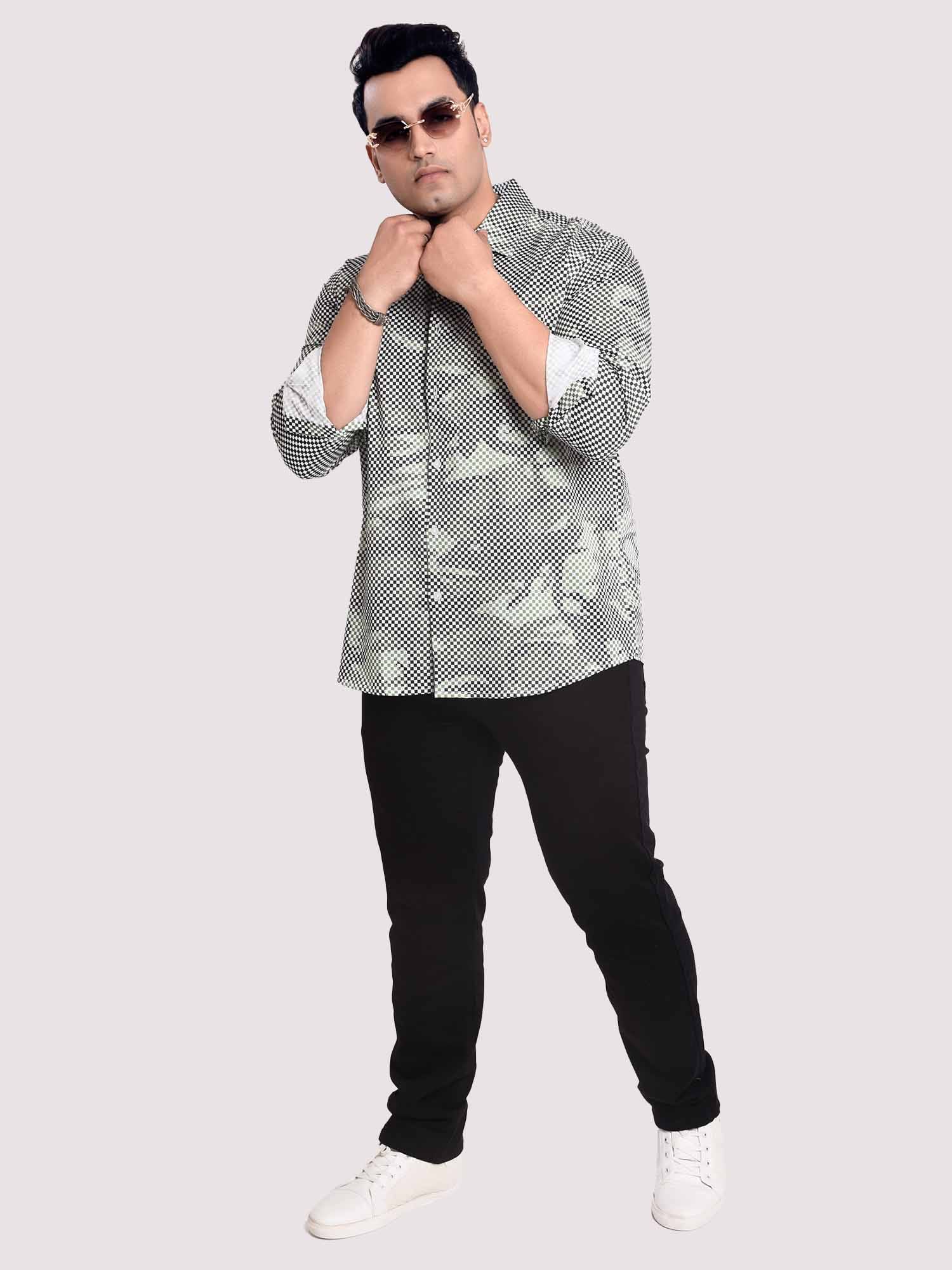Matrix Printed Digital Printed Shirt Men's Plus Size - Guniaa Fashions