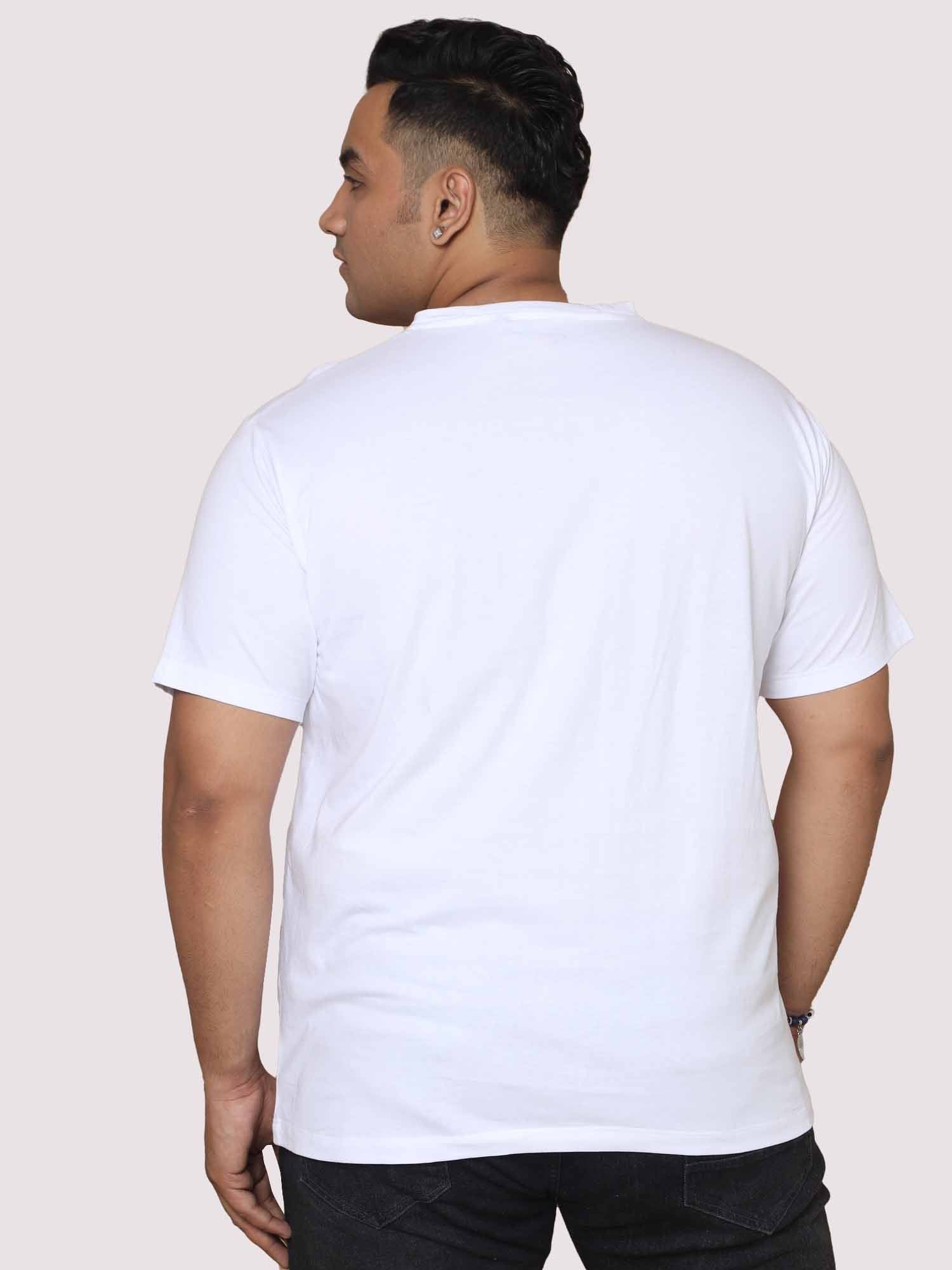 Men Plus Size Love Is a World Digital Printed Round Neck T-Shirt - Guniaa Fashions