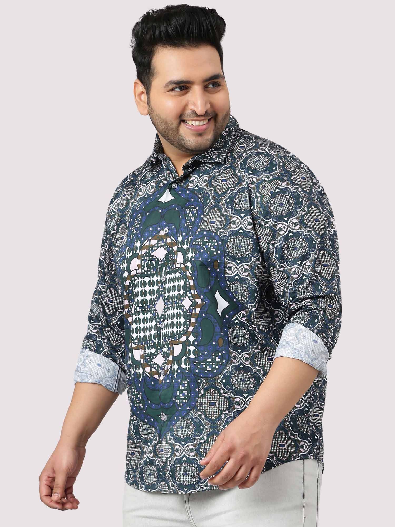 Modern Geometric Party Wear Shirts Men's Plus Size - Guniaa Fashions