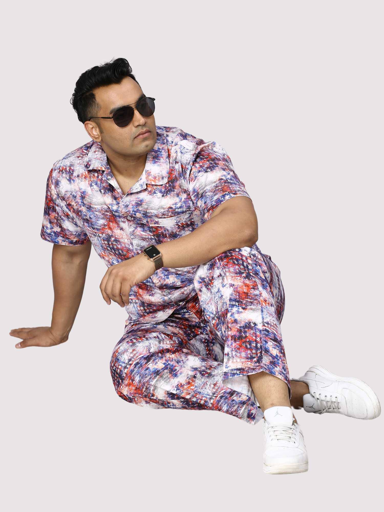Monsoon Hue Digital Printed Full Co-Ords Men's Plus Size - Guniaa Fashions