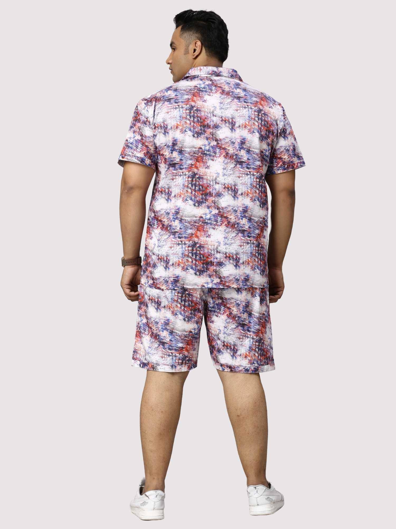 Monsoon Hue Digital Printed Half Co-Ords Men's Plus Size - Guniaa Fashions