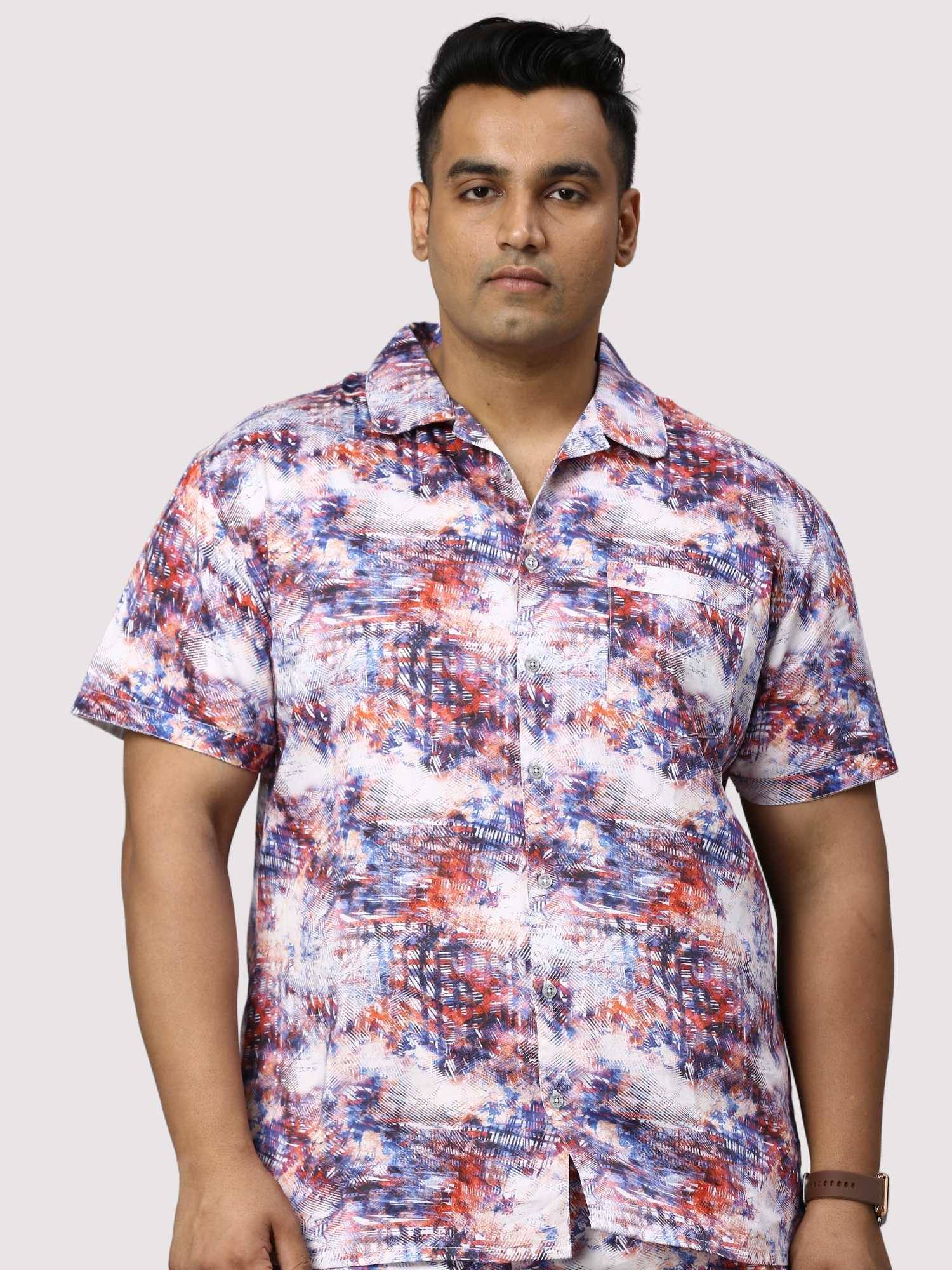 Monsoon Hue Digital Printed Half Co-Ords Men's Plus Size - Guniaa Fashions