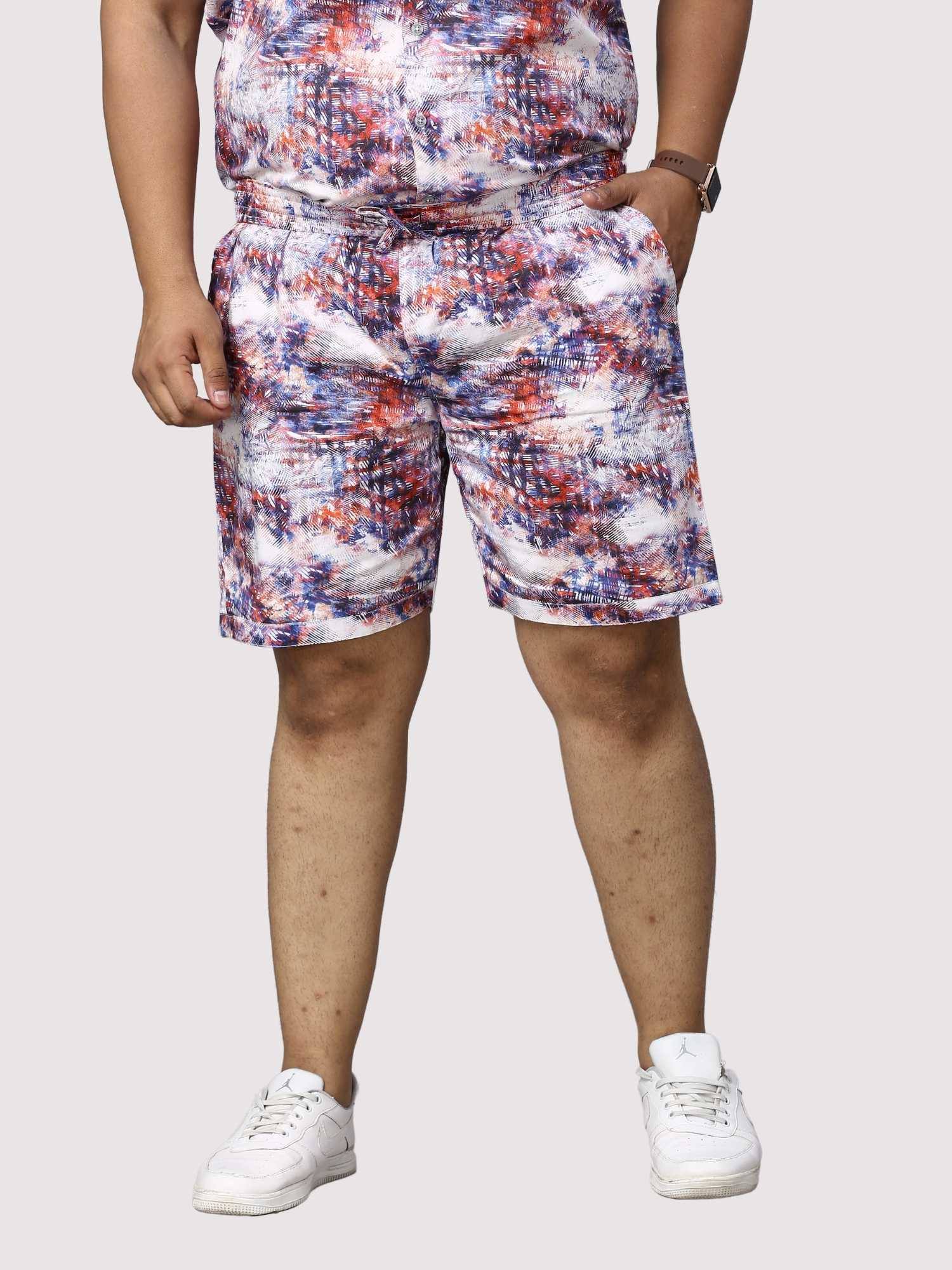 Monsoon Hue Digital Printed Half Co-Ords Men's Plus Size - Guniaa Fashions
