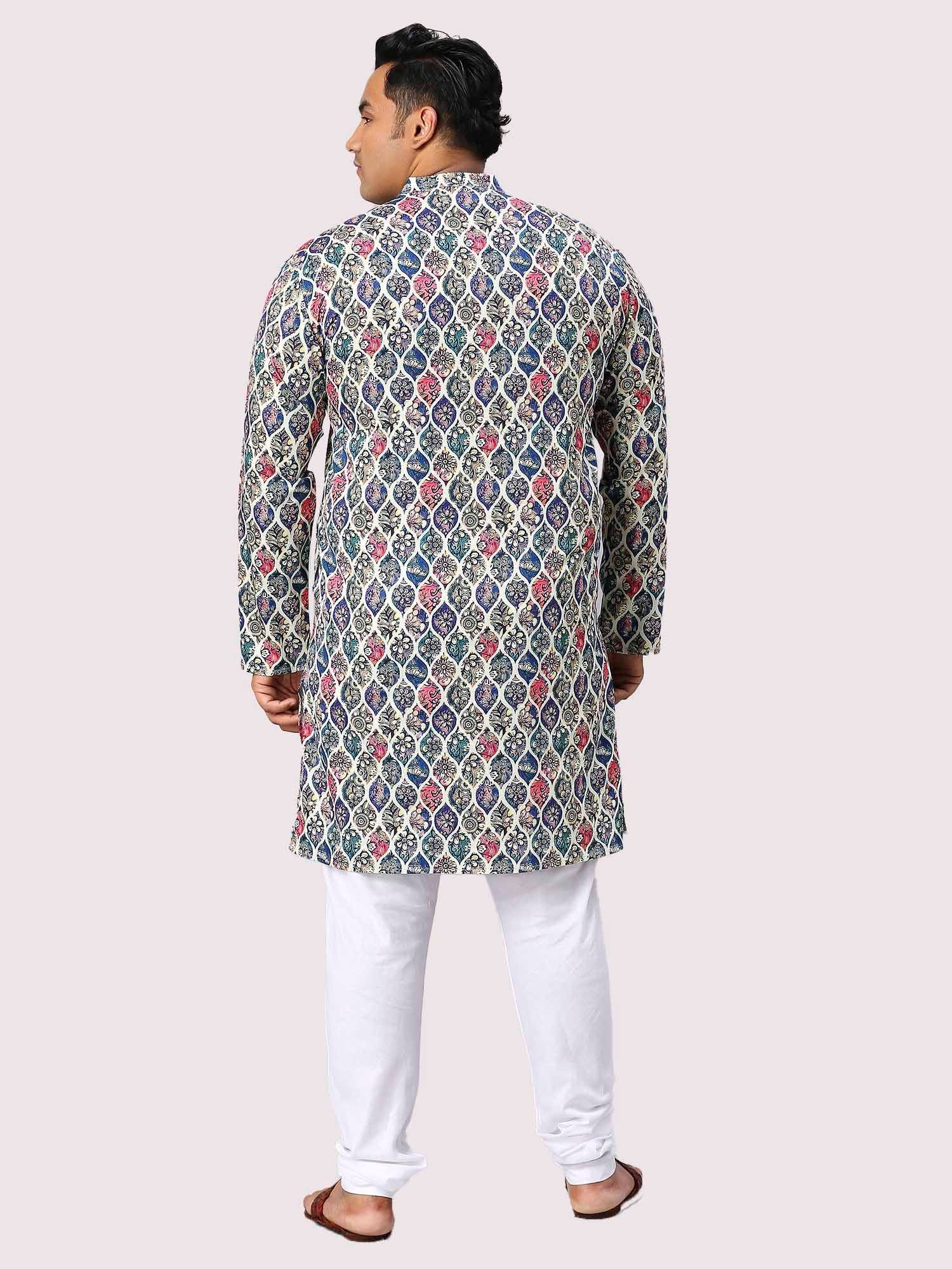 Nature's Charm Digital Printed Men's Plus Size Kurta - Guniaa Fashions