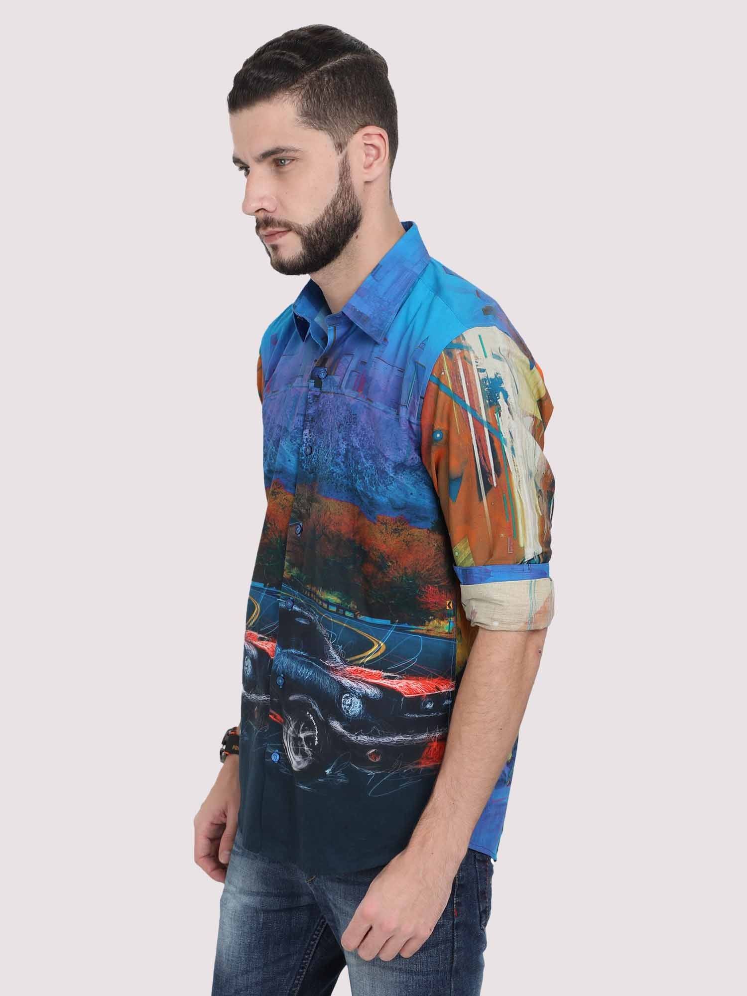 Placement Car Party Wear Shirt - Guniaa Fashions