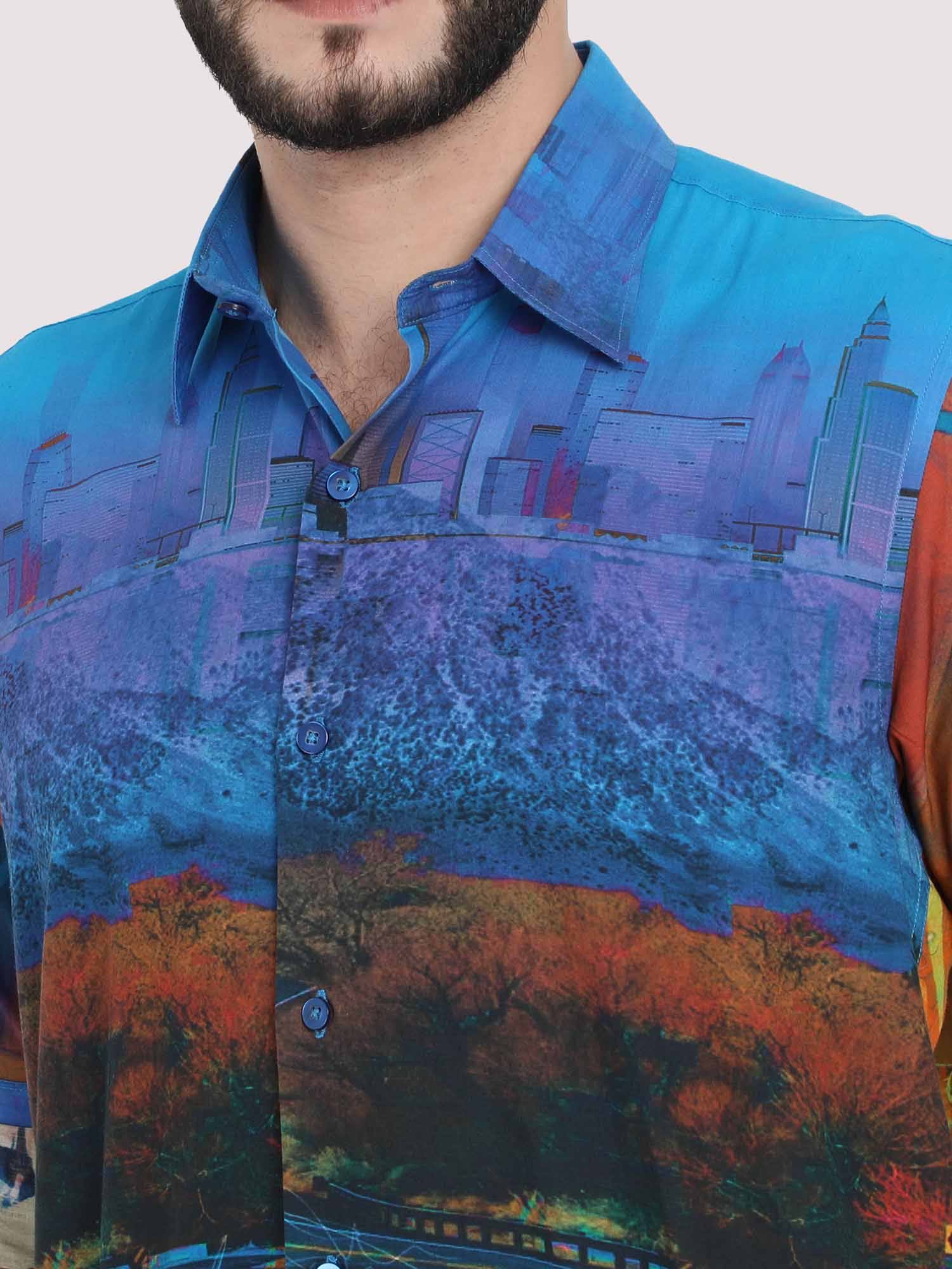 Placement Car Party Wear Shirt - Guniaa Fashions