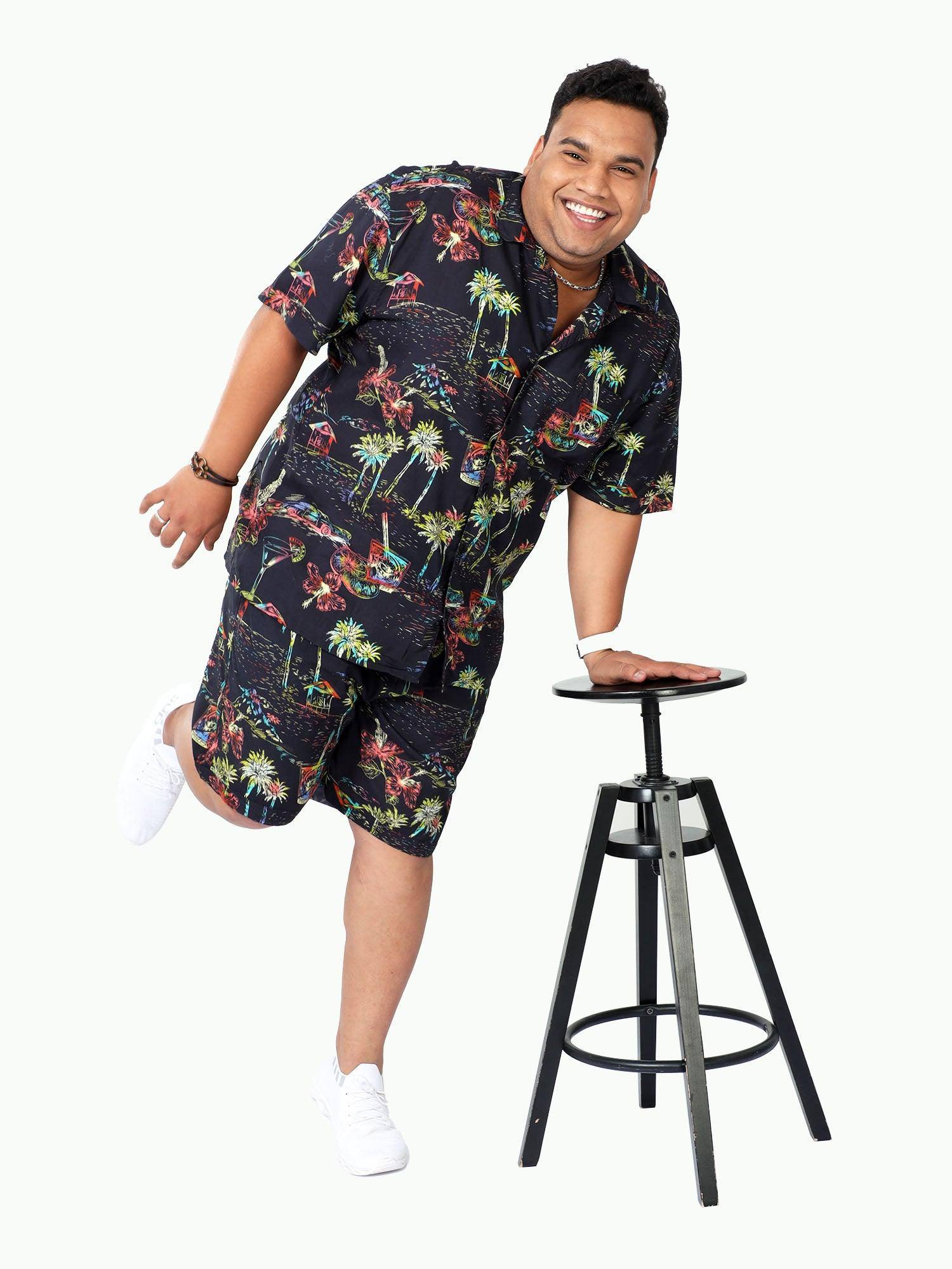 Hawaii Celebration Printed Half Sleeve Co-Ords - Guniaa Fashions