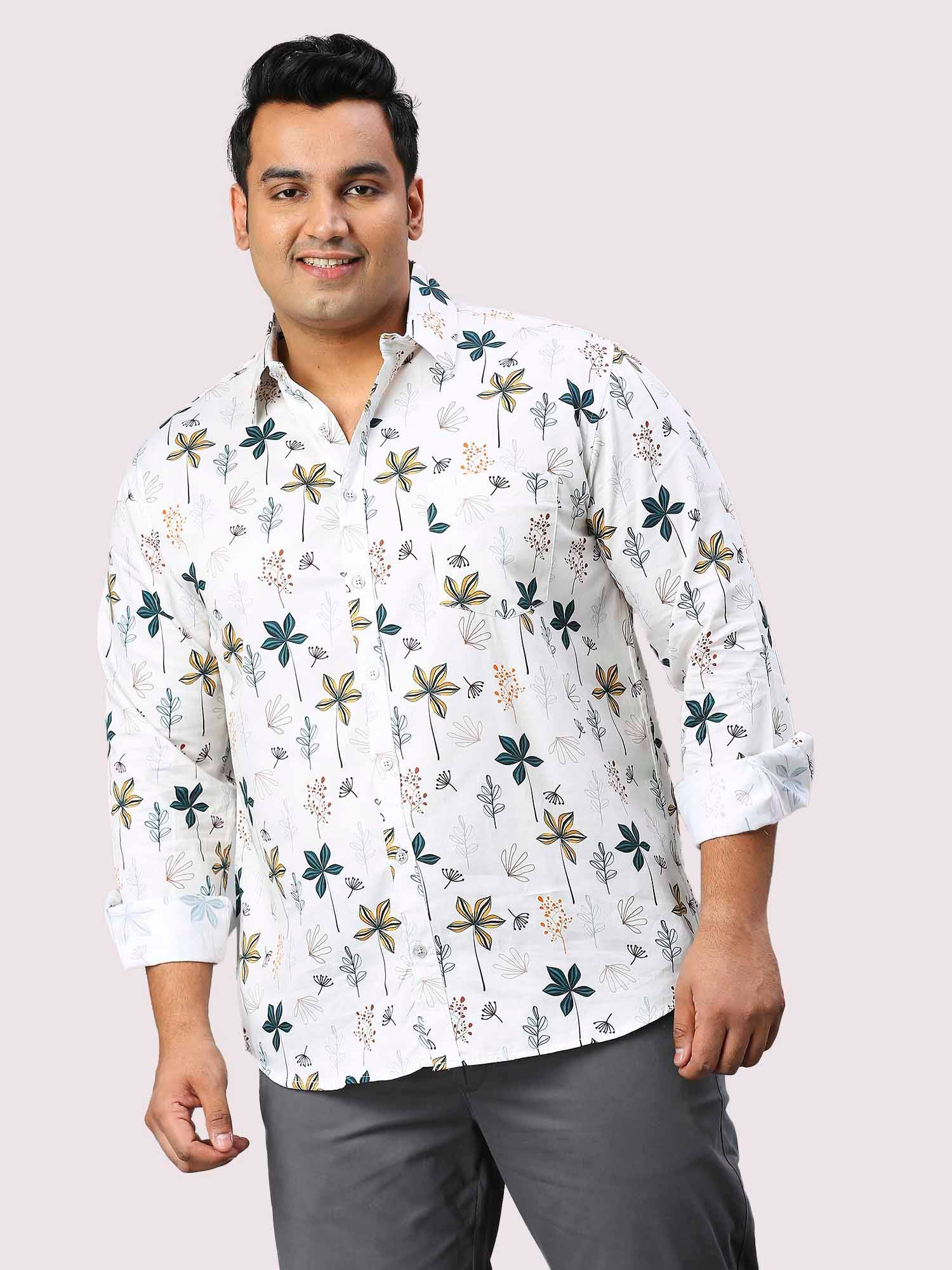 Posy Digital Printed Full Sleeve Shirt Men's Plus Size - Guniaa Fashions