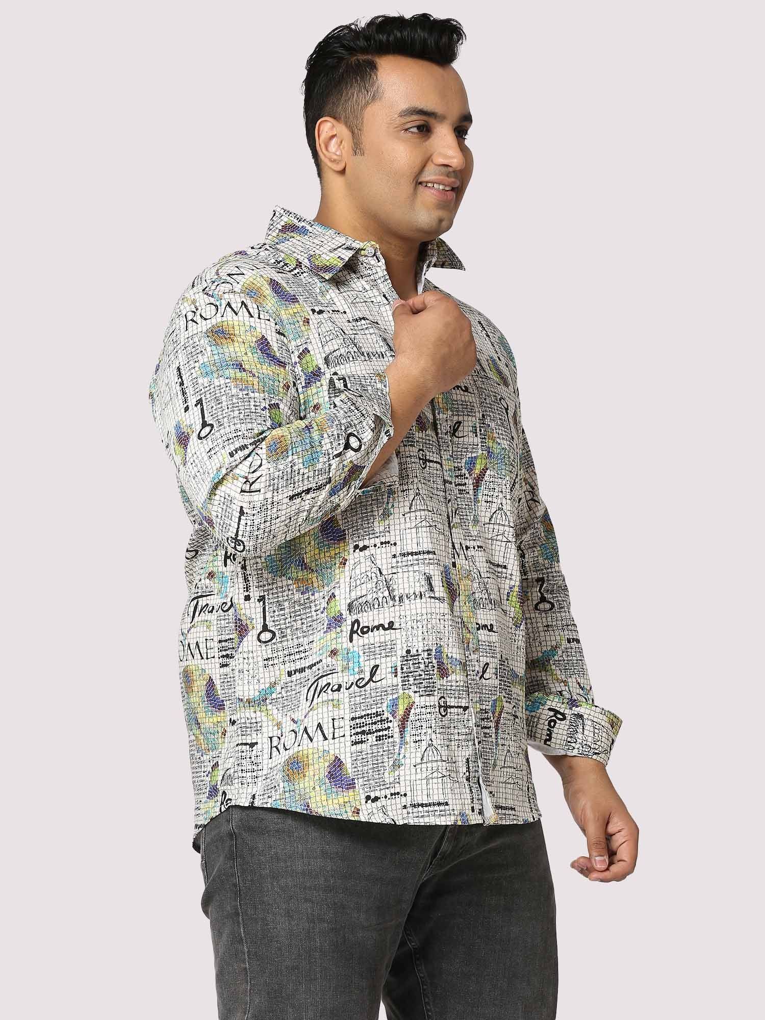 Rome Digital Printed Full Sleeve Men's Plus Size - Guniaa Fashions