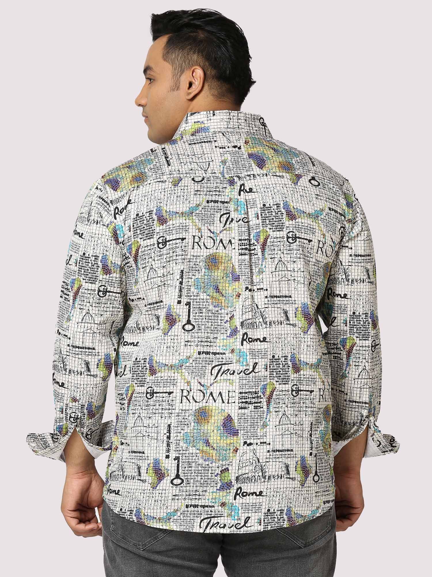 Rome Digital Printed Full Sleeve Men's Plus Size - Guniaa Fashions