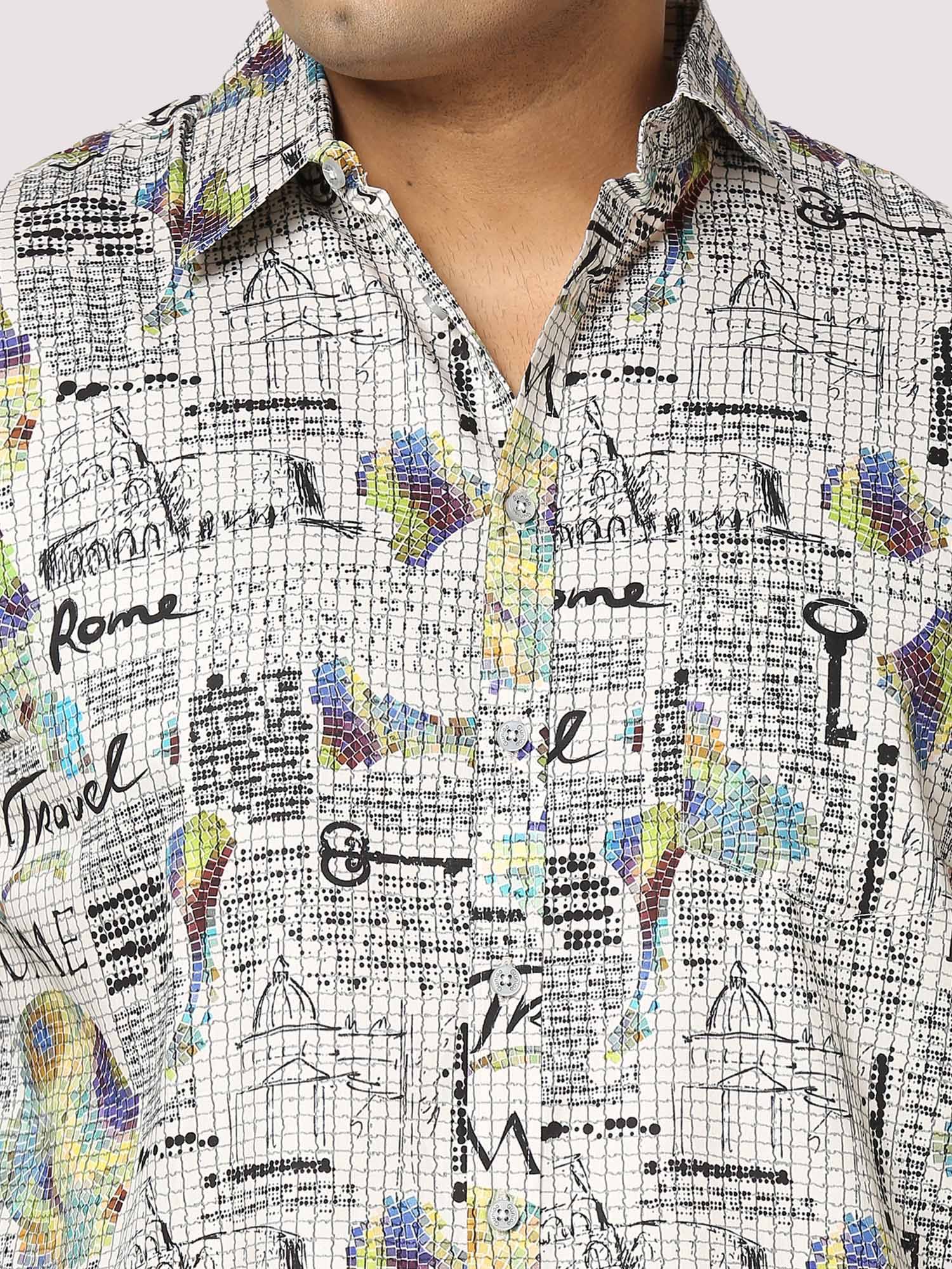 Rome Digital Printed Full Sleeve Men's Plus Size - Guniaa Fashions