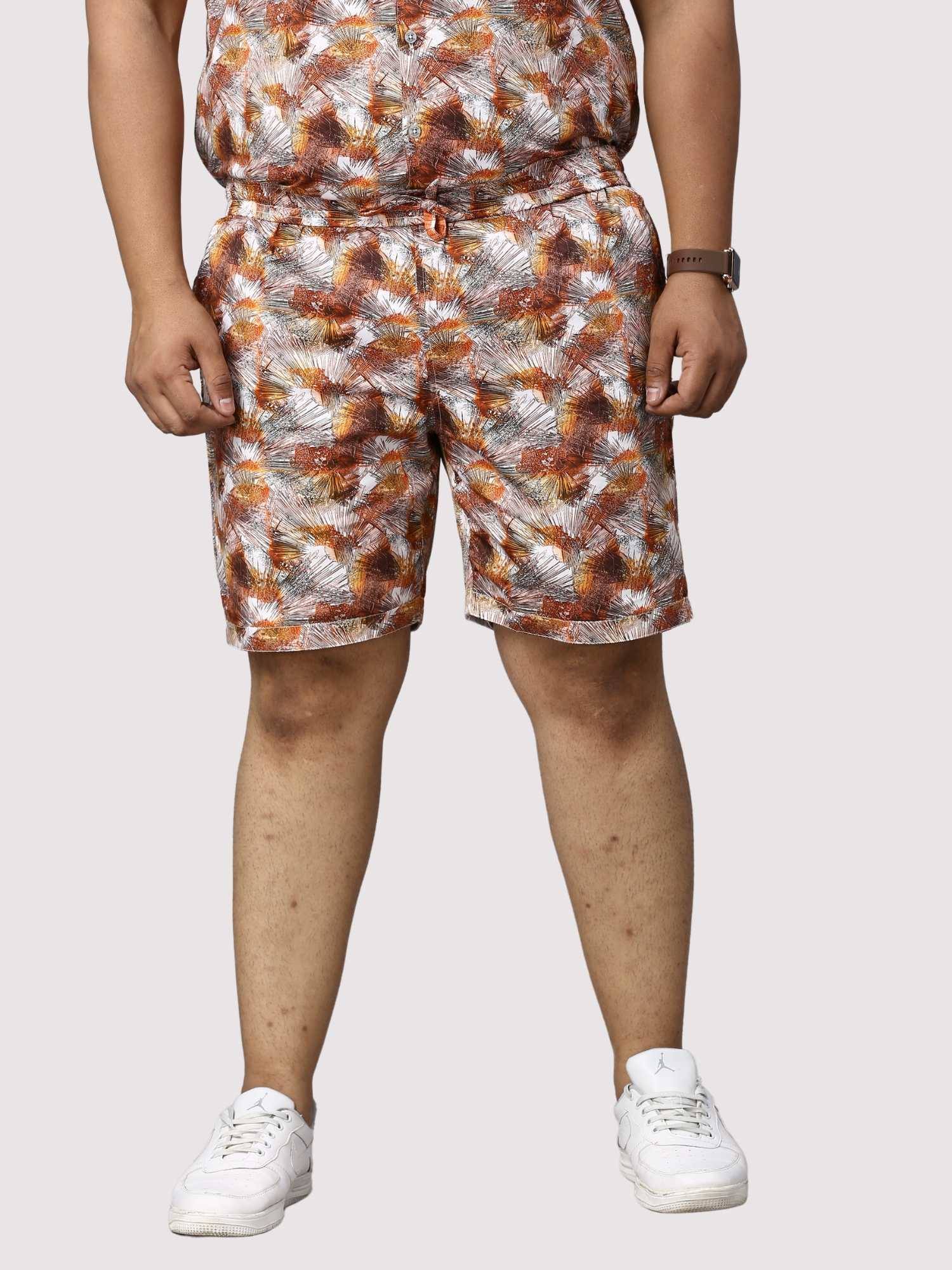 Sandstone Digital Printed Half Co-Ords Men's Plus Size - Guniaa Fashions