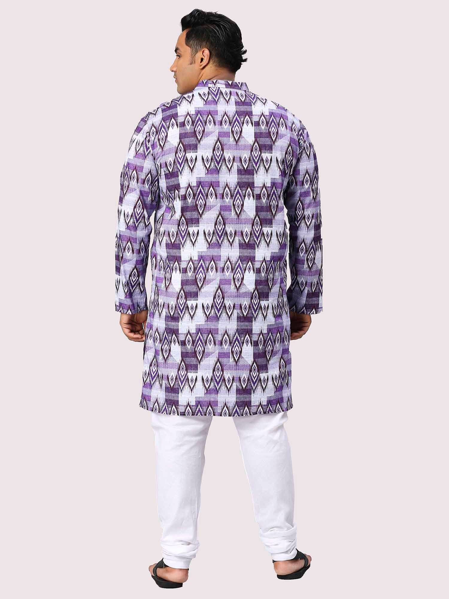 Spun Pearl Digital Printed Men's Plus Size Kurta - Guniaa Fashions