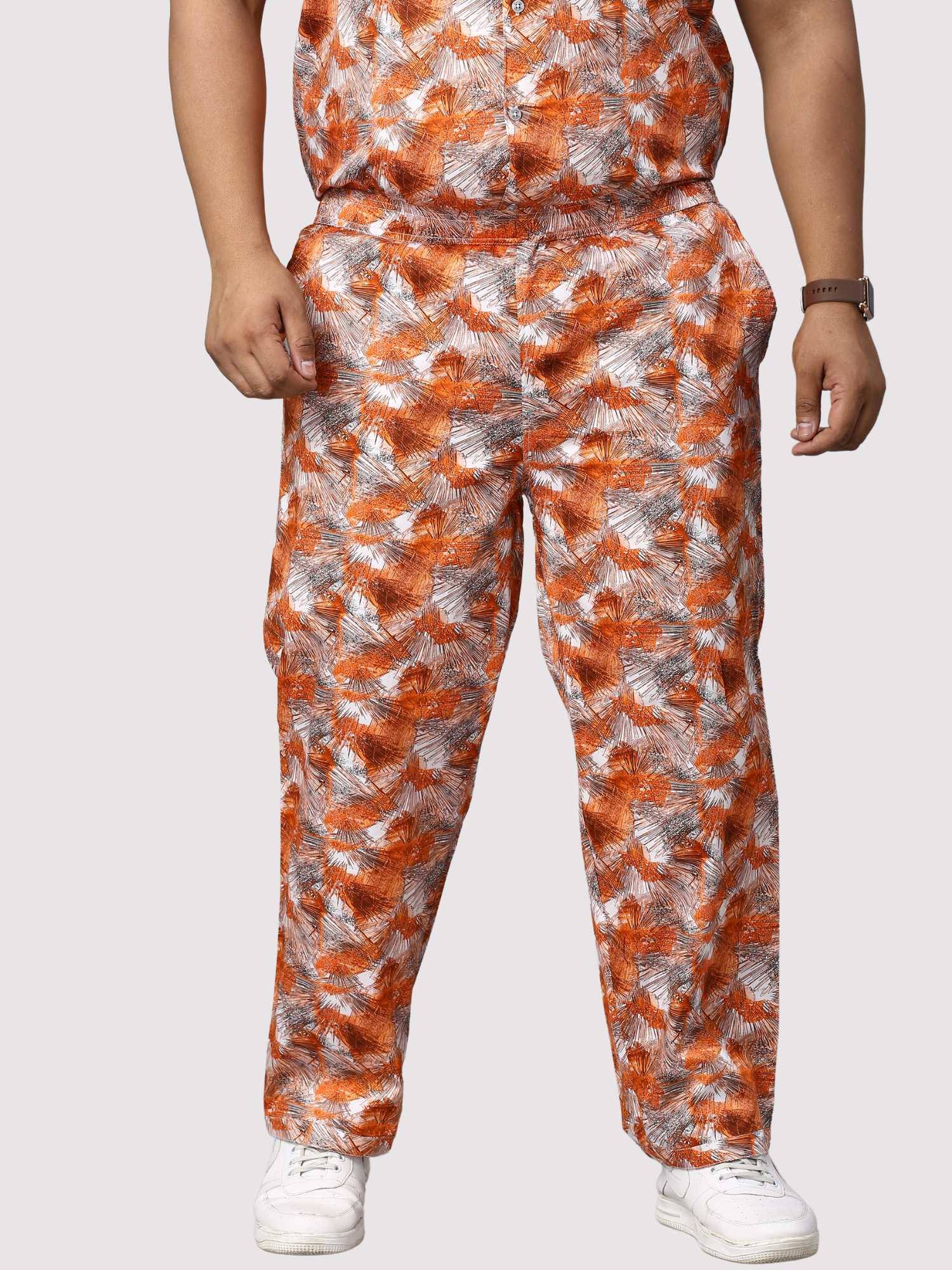 Sunrise Orange Men Digital Printed Full Co-Ords Men's Plus Size - Guniaa Fashions