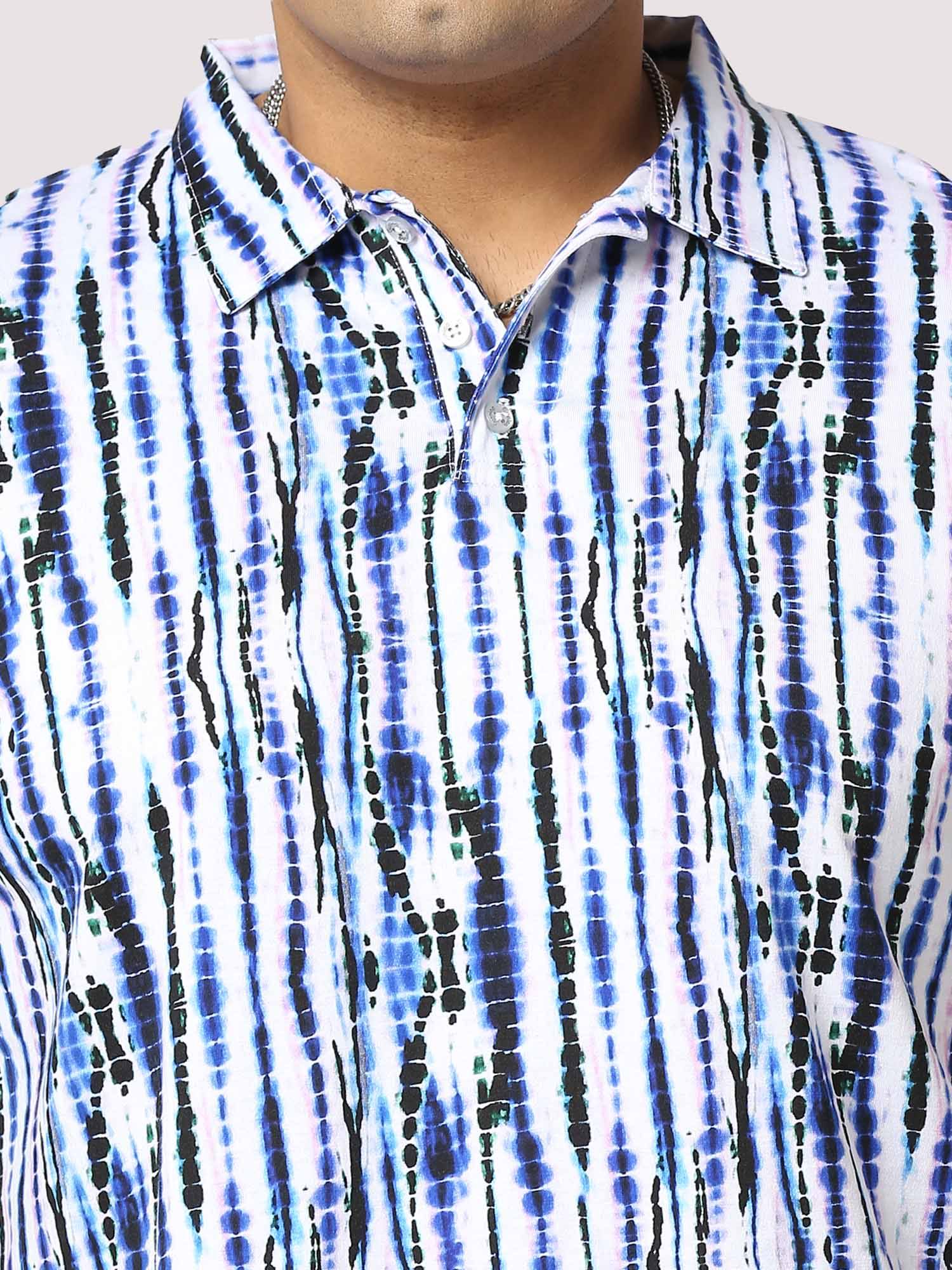Waves Half Sleeves Digital Printed Shirt Men's Plus Size - Guniaa Fashions