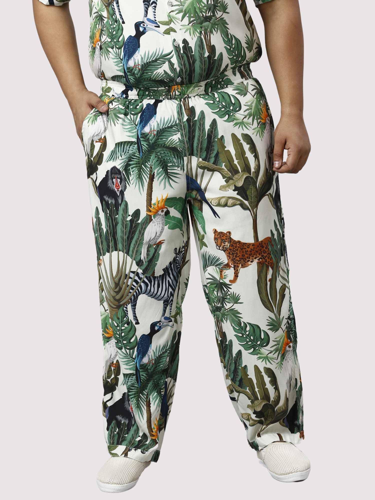 Wild Jungle Digital Printed Full Co-ords Set Men's Plus Size - Guniaa Fashions
