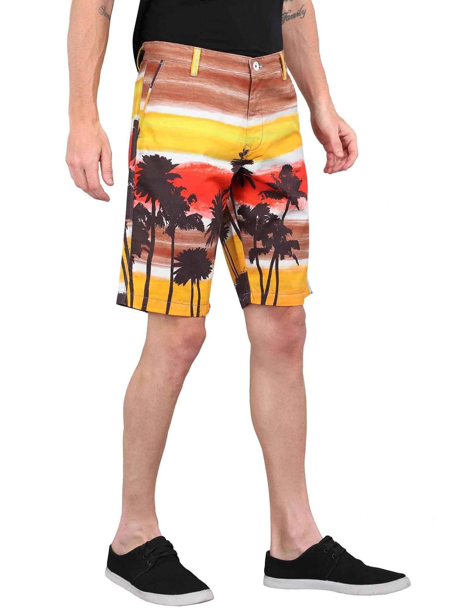 Coco on Sun Set Digital Printed Giza Cotton Men's Shorts