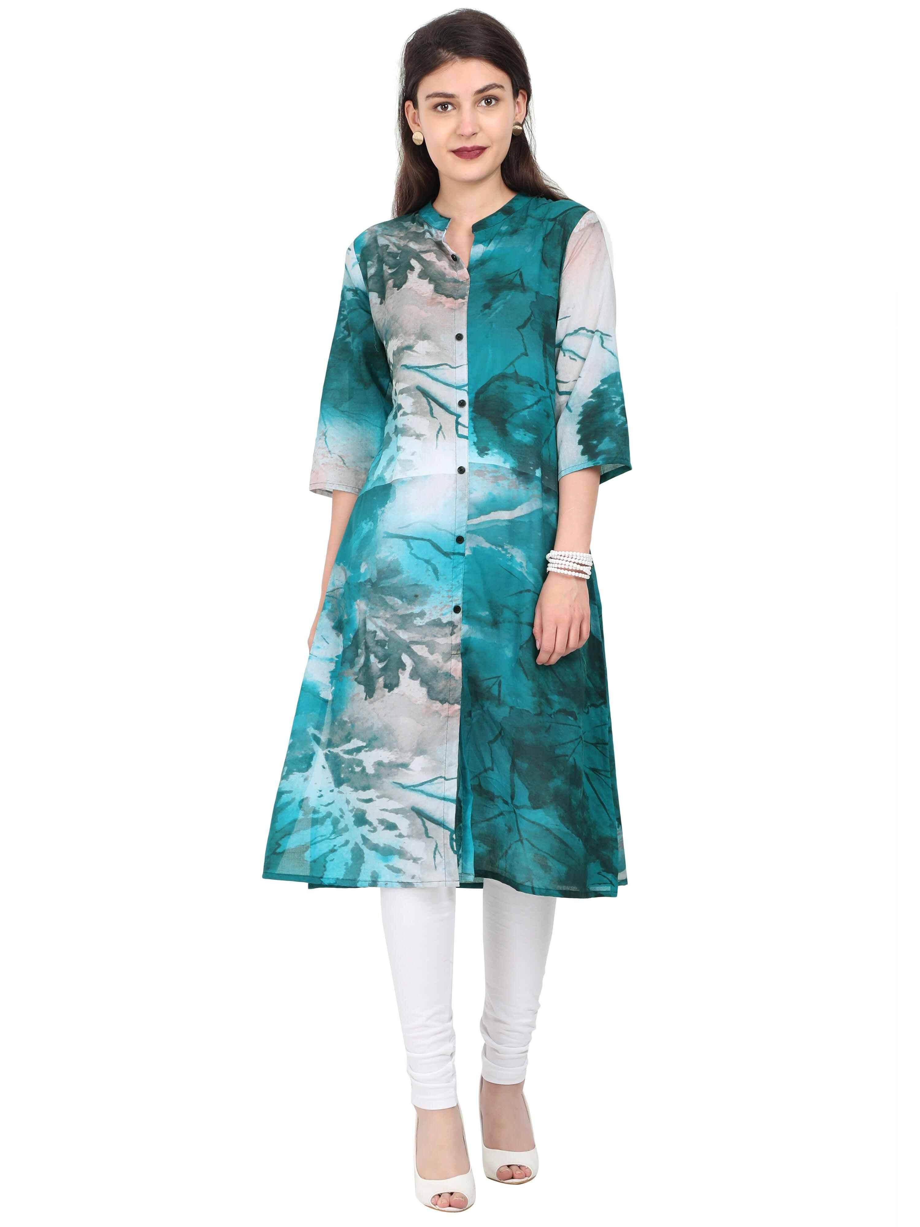 Digital Printed Multi-Colour Style Kurti