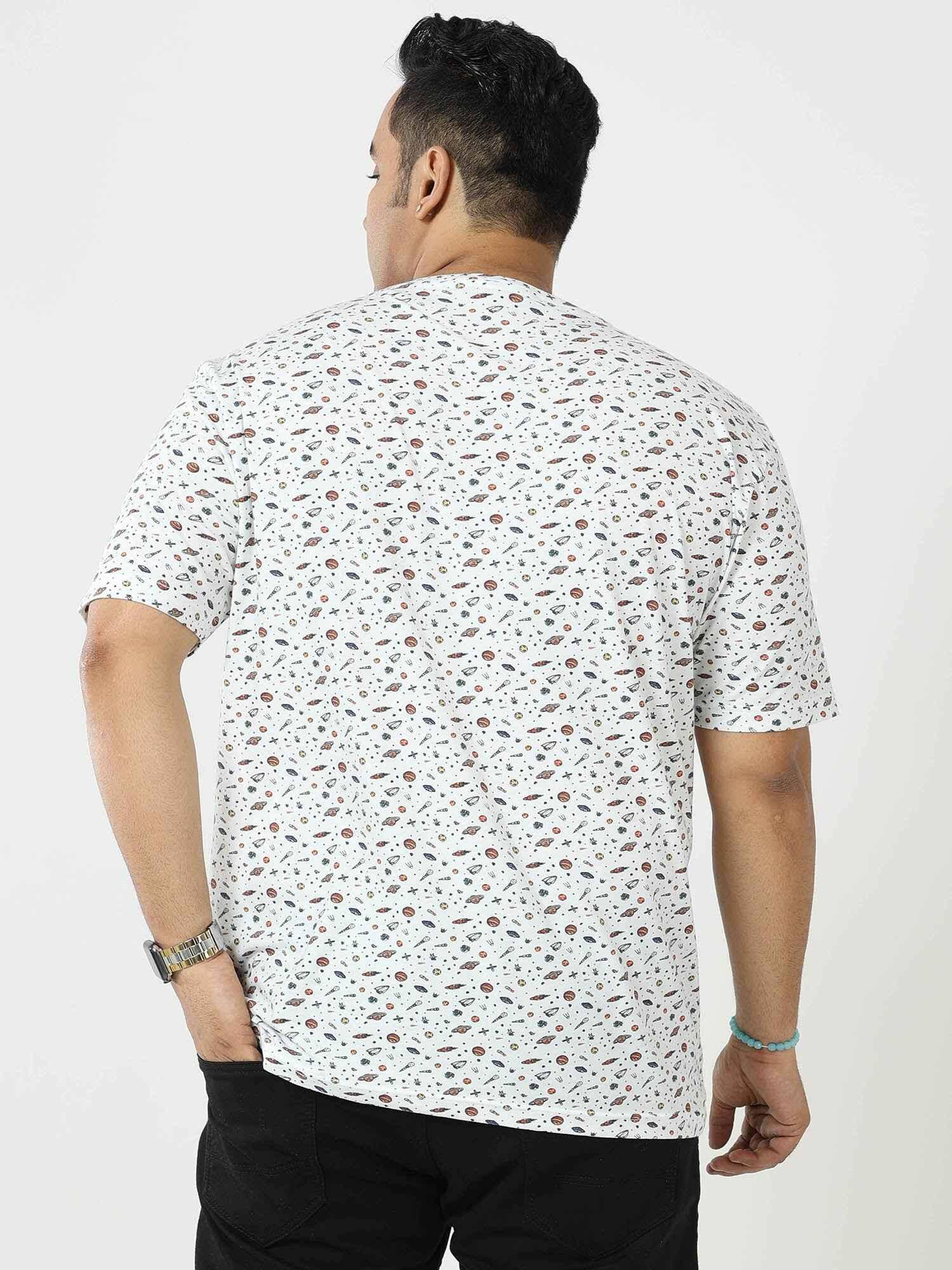Digital Printed Round Neck T-Shirt Men's Plus Size