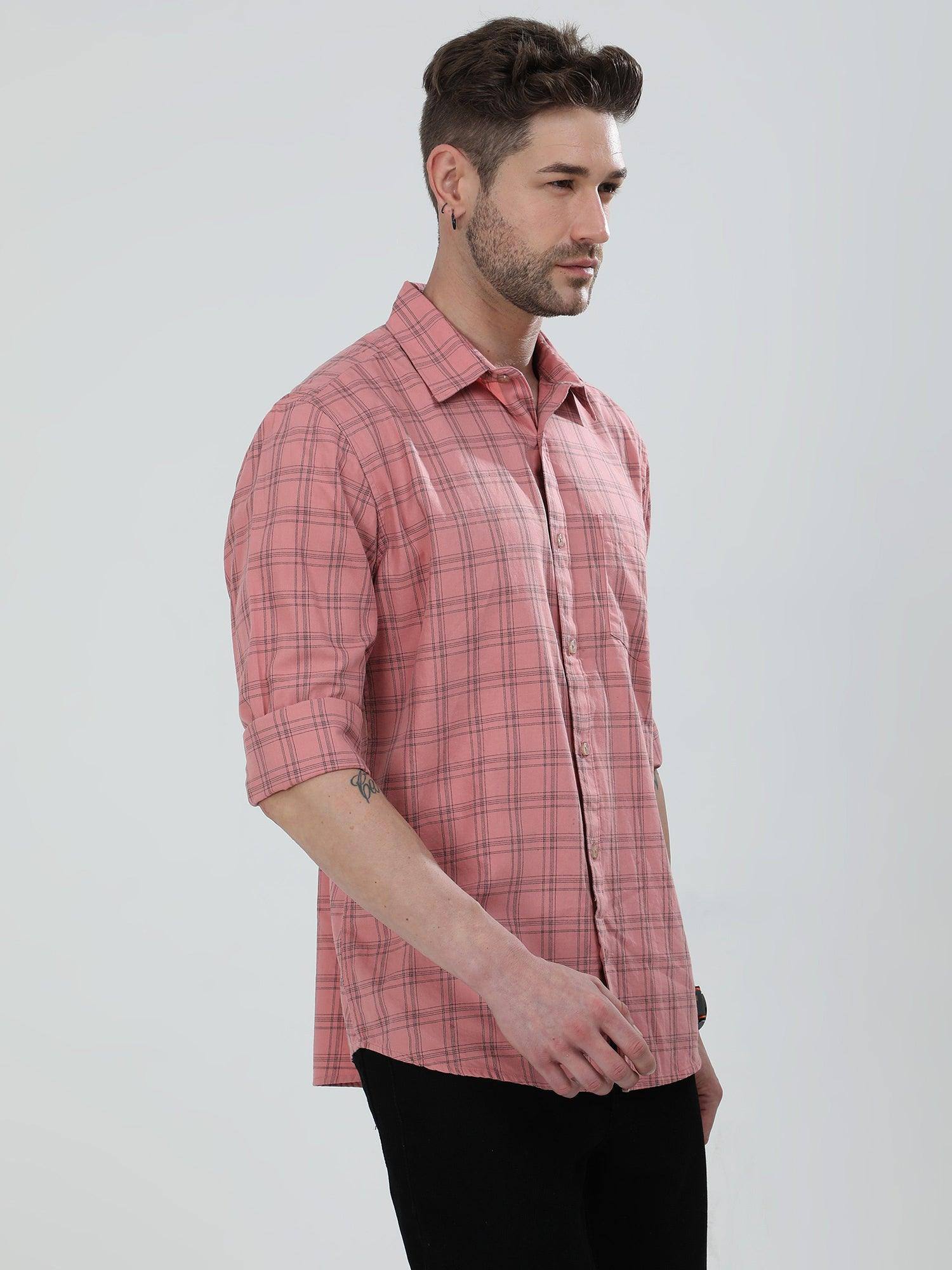 Flamingo Checkered Cotton Shirts