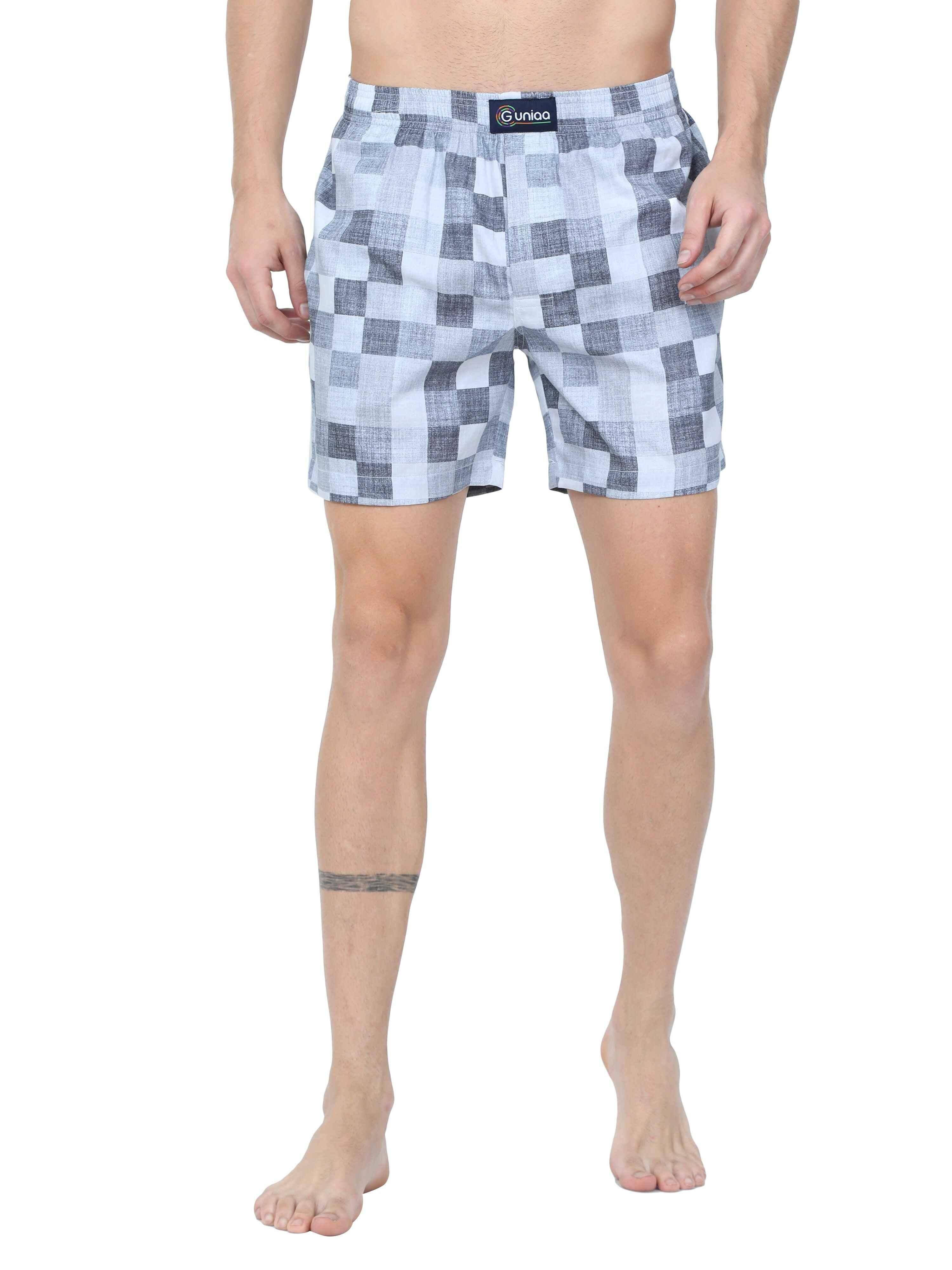 GUNIAA MEN'S CHESS PRINTED BOXER