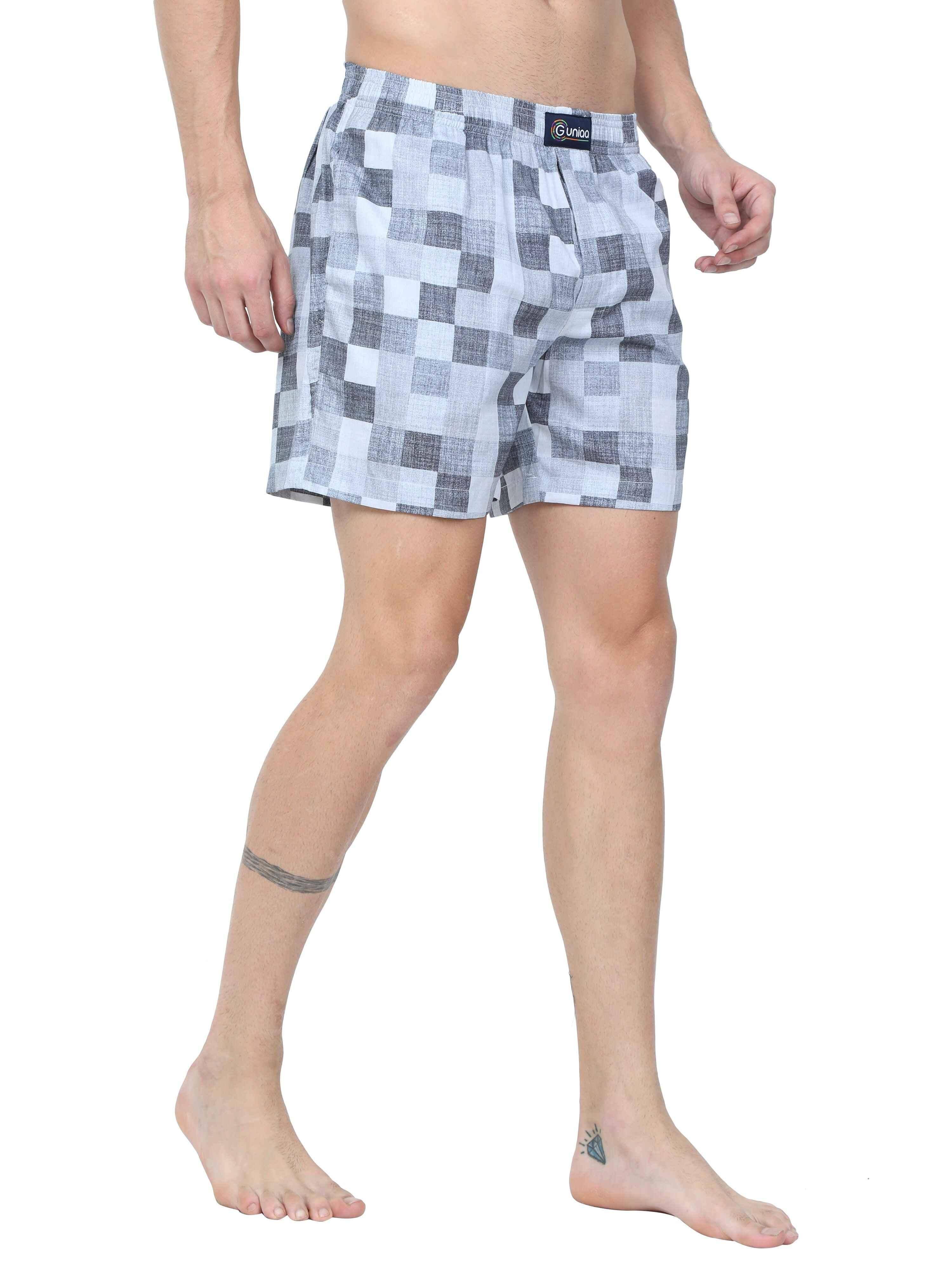 GUNIAA MEN'S CHESS PRINTED BOXER