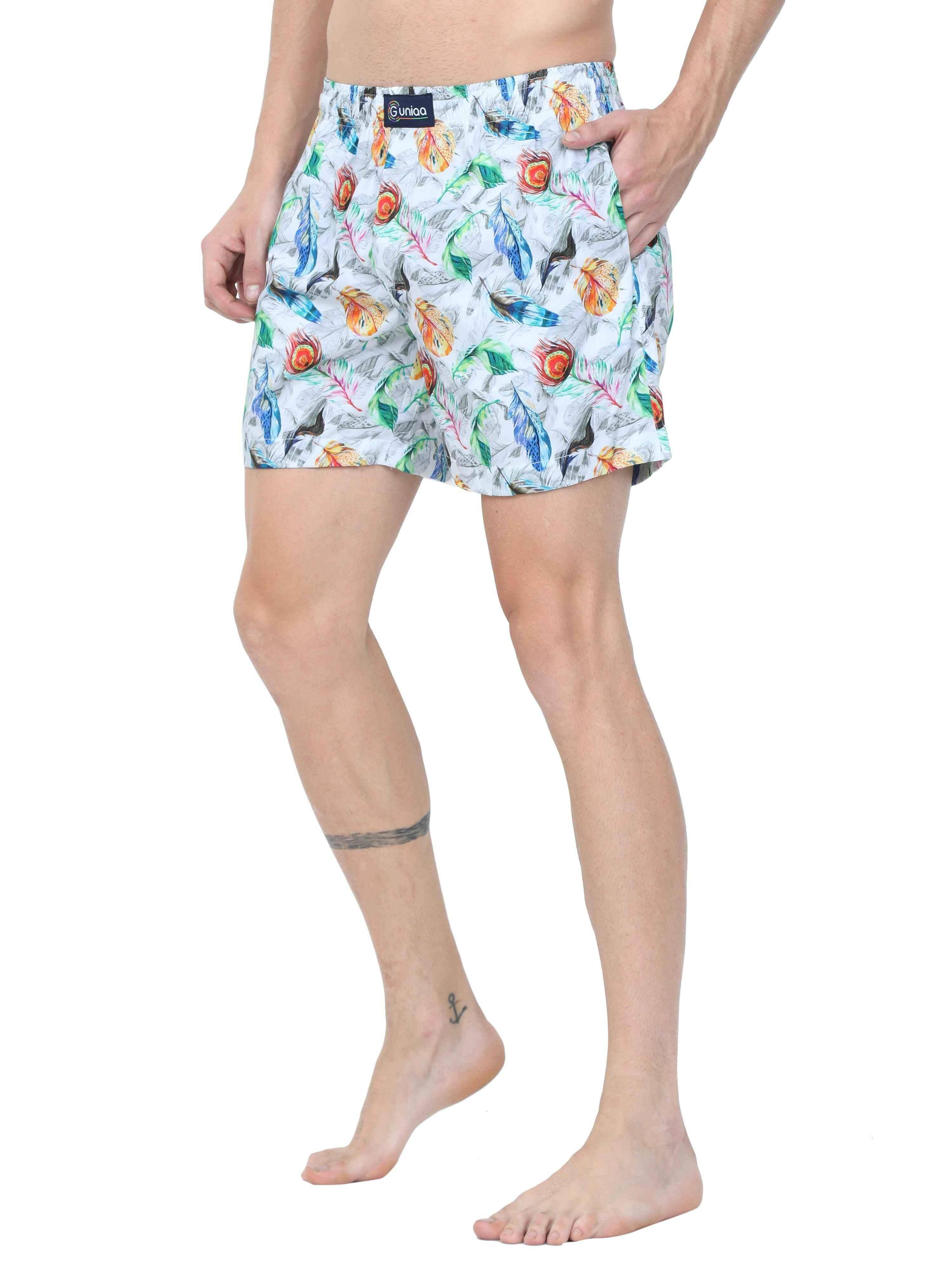 GUNIAA MEN'S FLAME PRINTED BOXER