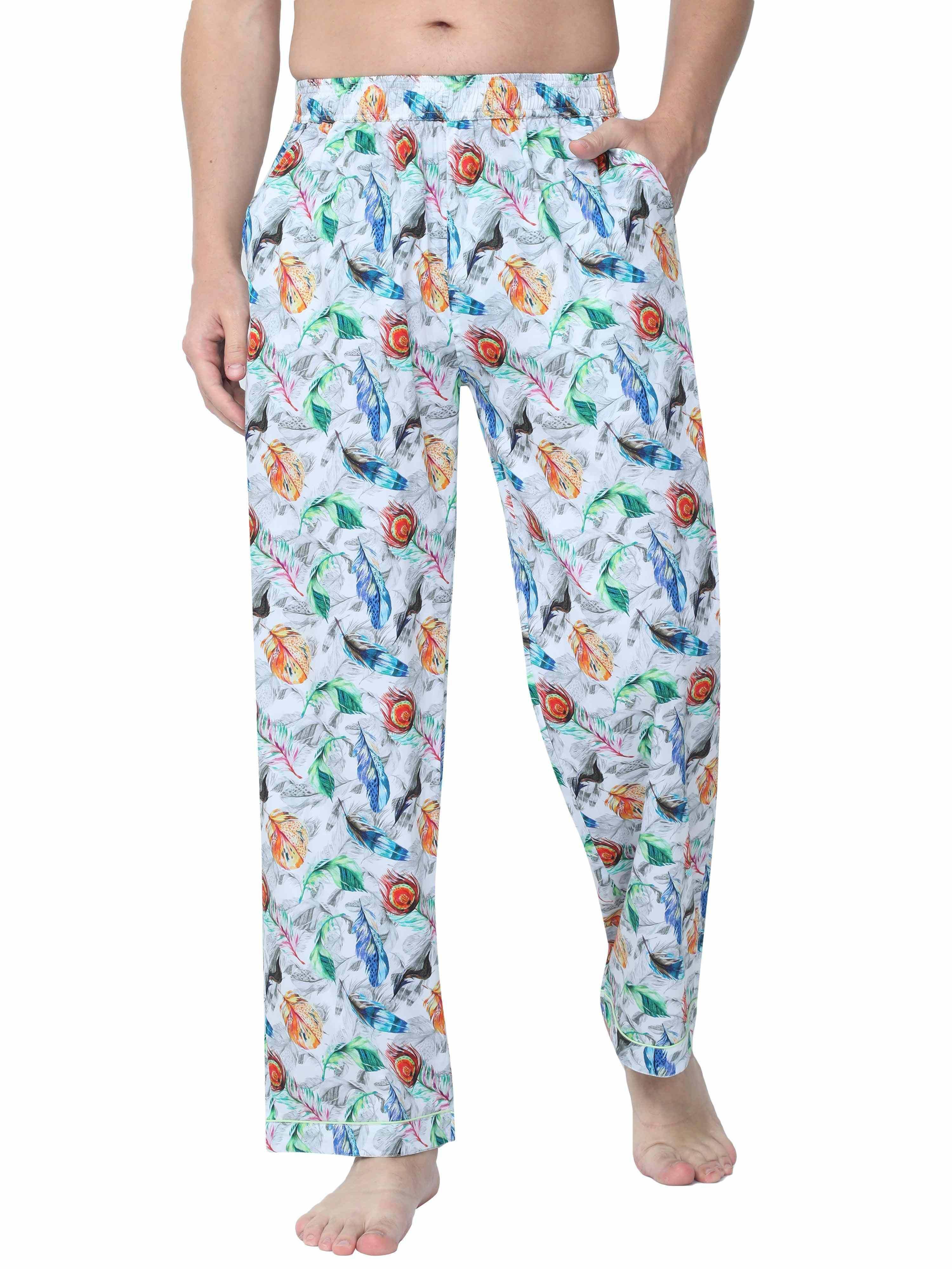 GUNIAA MEN'S FLAME PRINTED FULL PANT