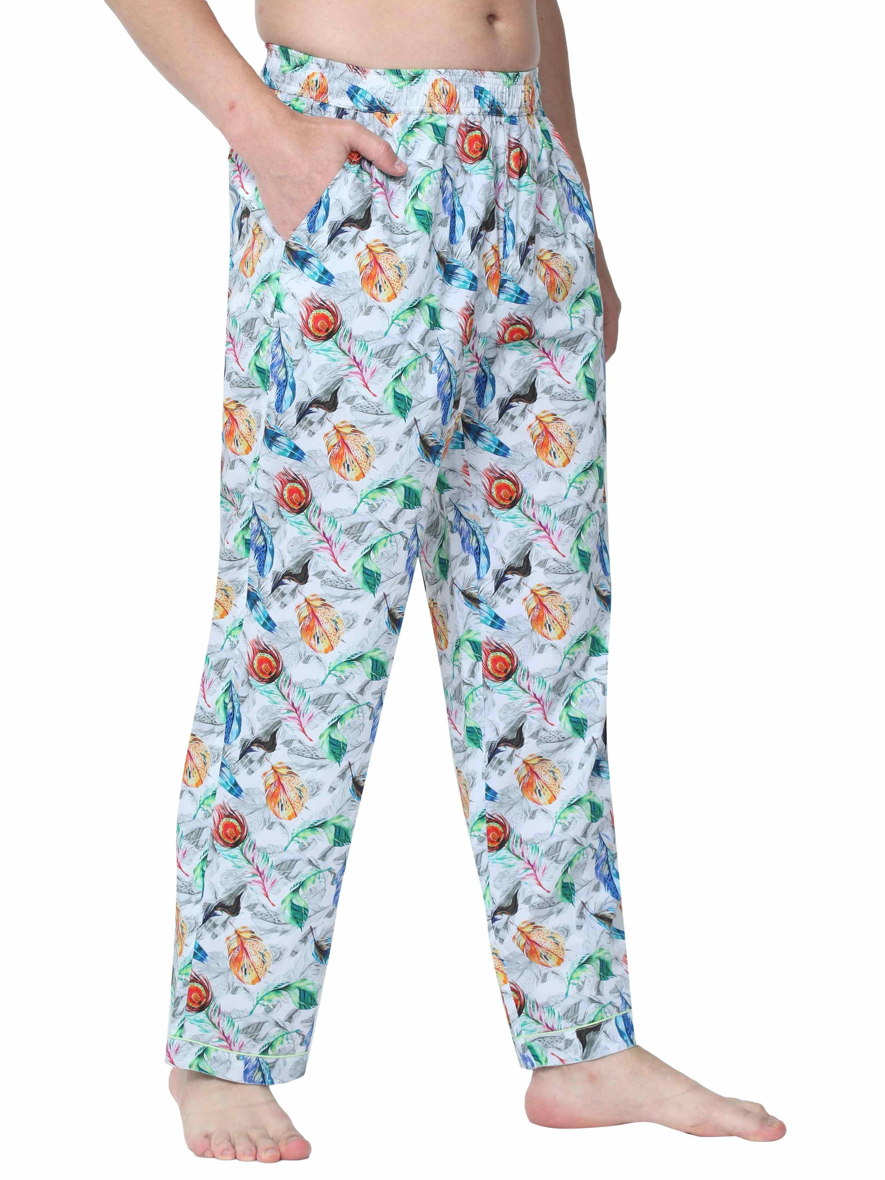 GUNIAA MEN'S FLAME PRINTED FULL PANT