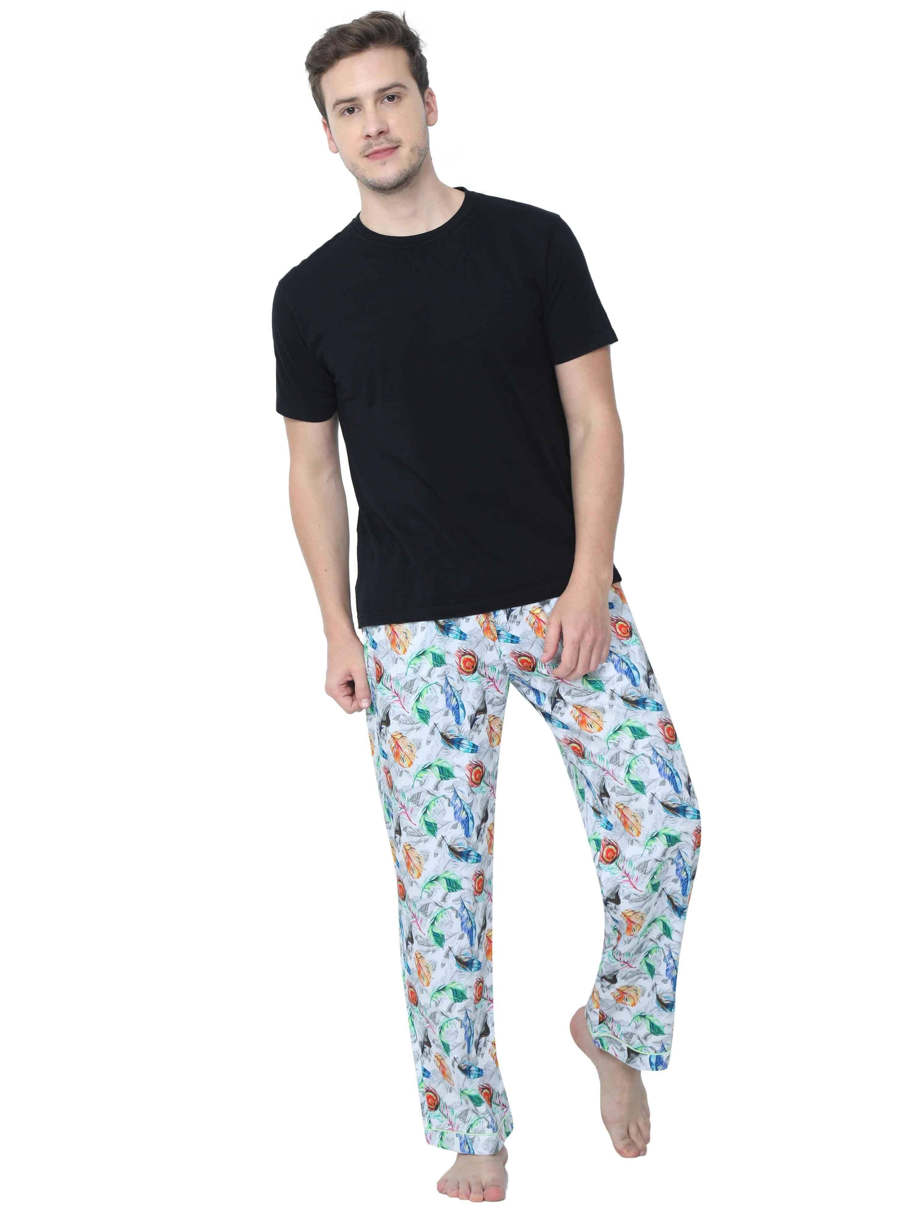 GUNIAA MEN'S FLAME PRINTED FULL PANT