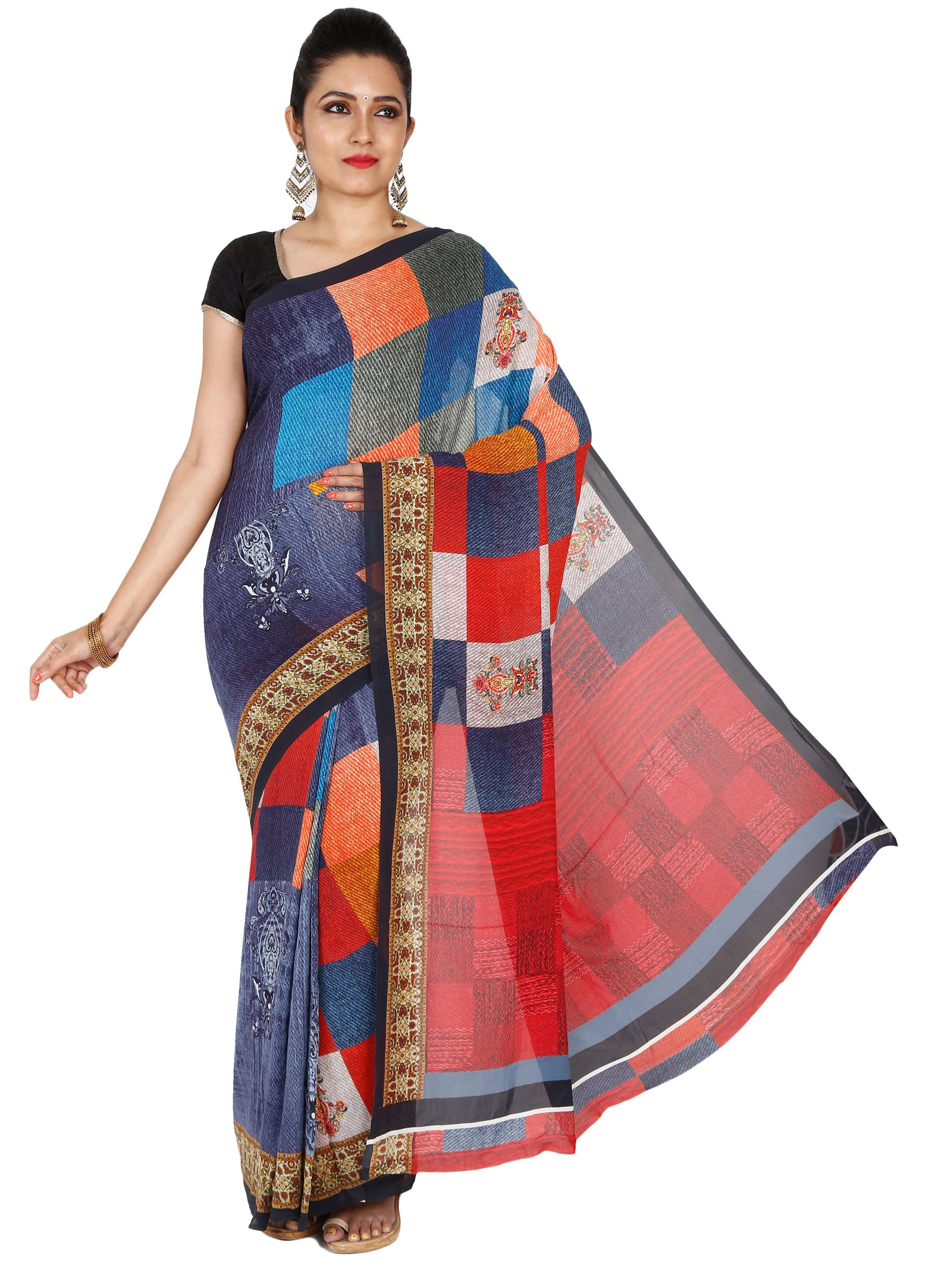Guniaa Women Digital Printed Sarees