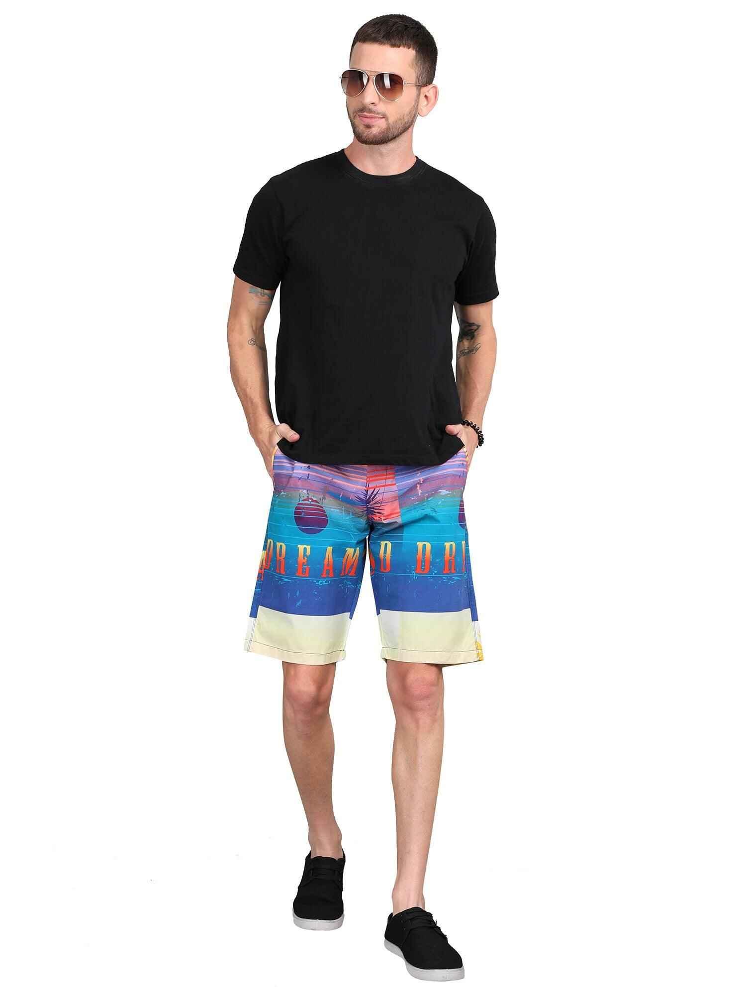 Horizon Digital Printed Giza Cotton Men's Shorts - Guniaa Fashions