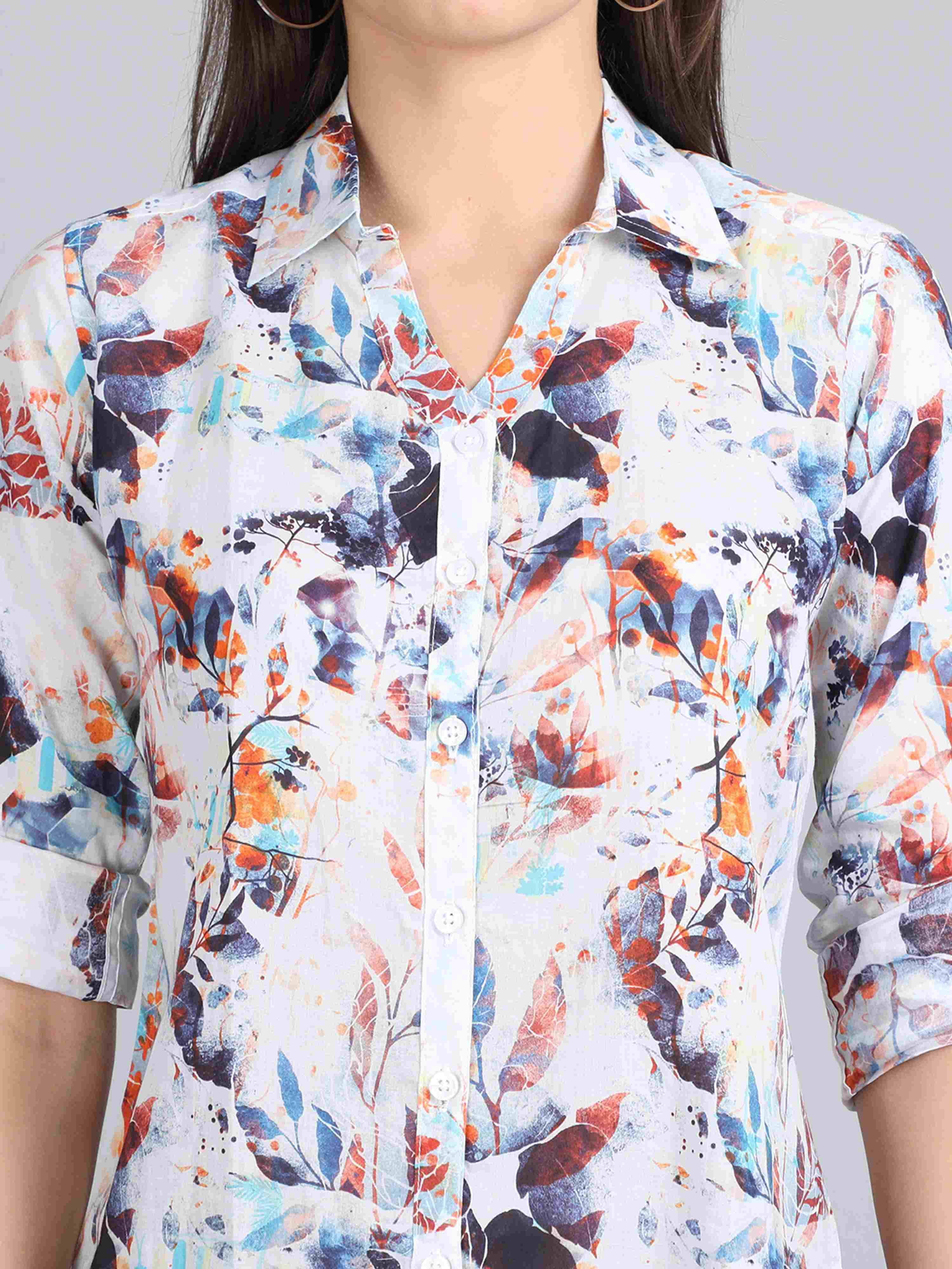 James Digital Digital Printed Tailored Fit Shirt