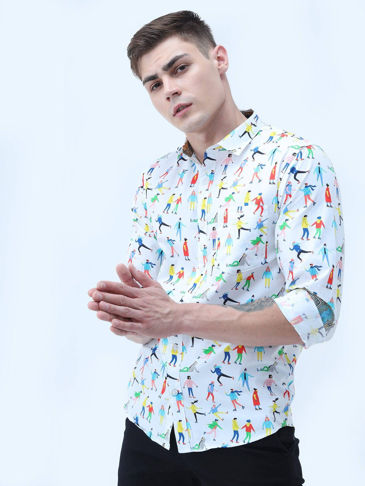 Multi Colour Digital Printed Shirt