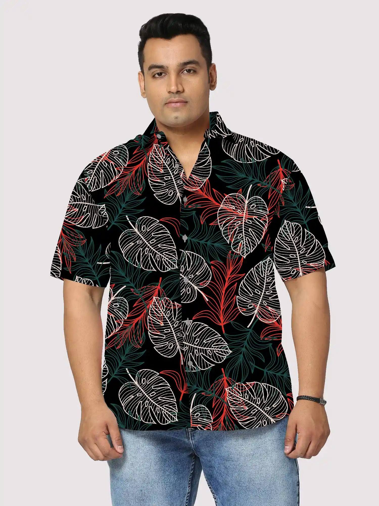Monstera Green Leaves Plus Size Shirt from Guniaa