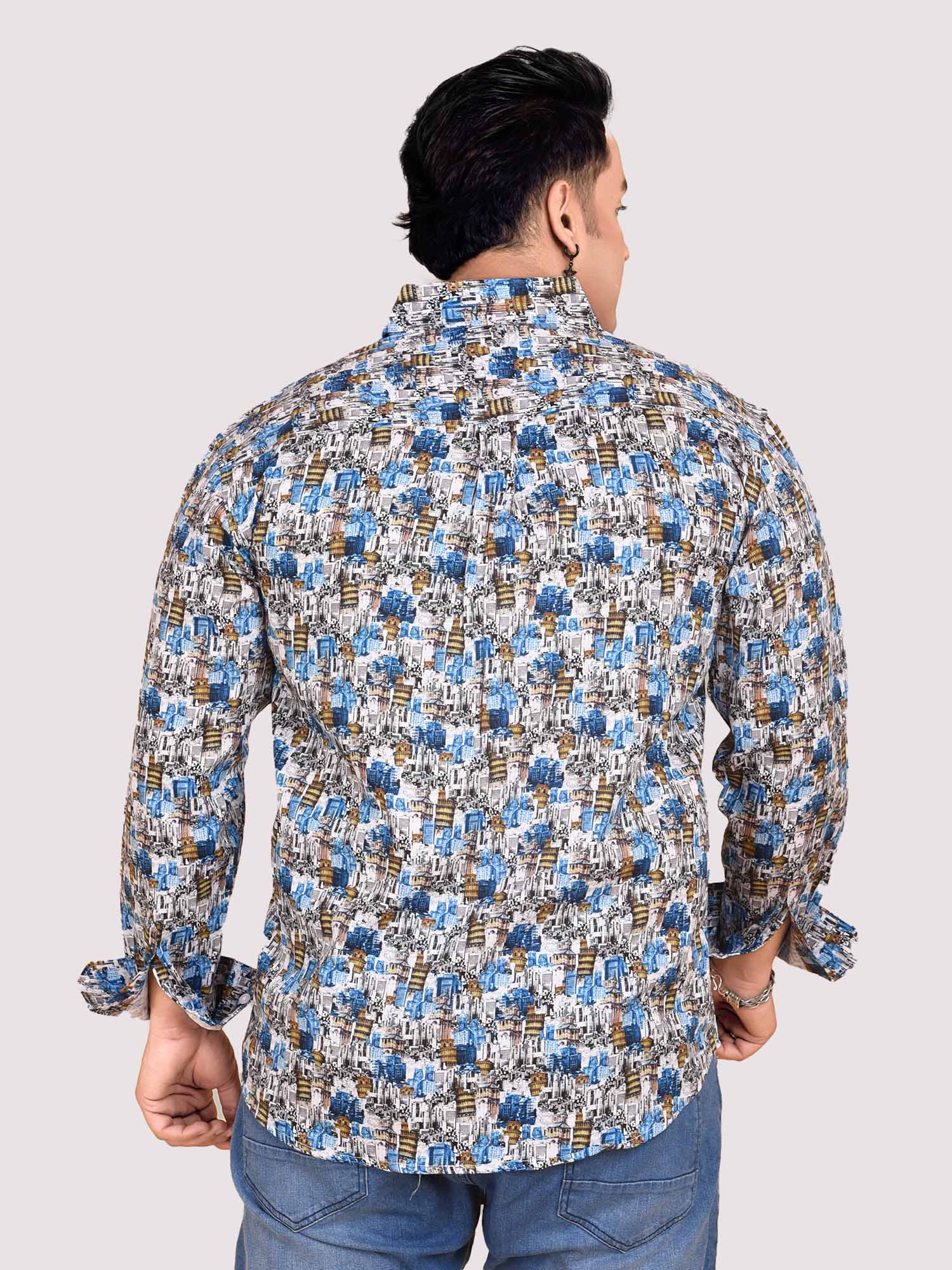 Abstract Printed Cotton Full sleeve Men's Plus size