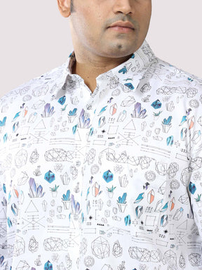 Doodle Men's Printed Casual Shirt Men's Plus Size