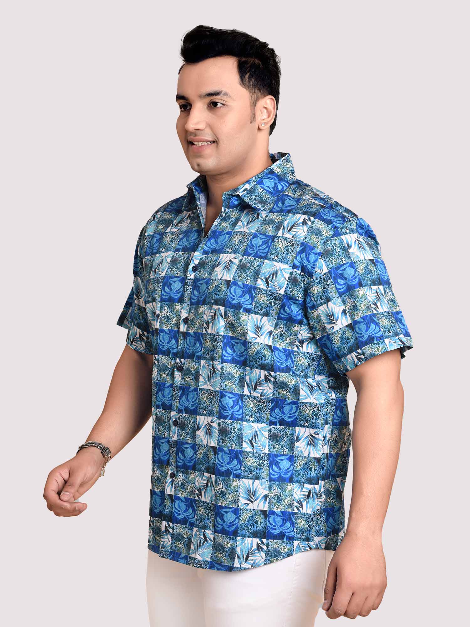 Checkers Digital Printed Shirt Men's Plus Size