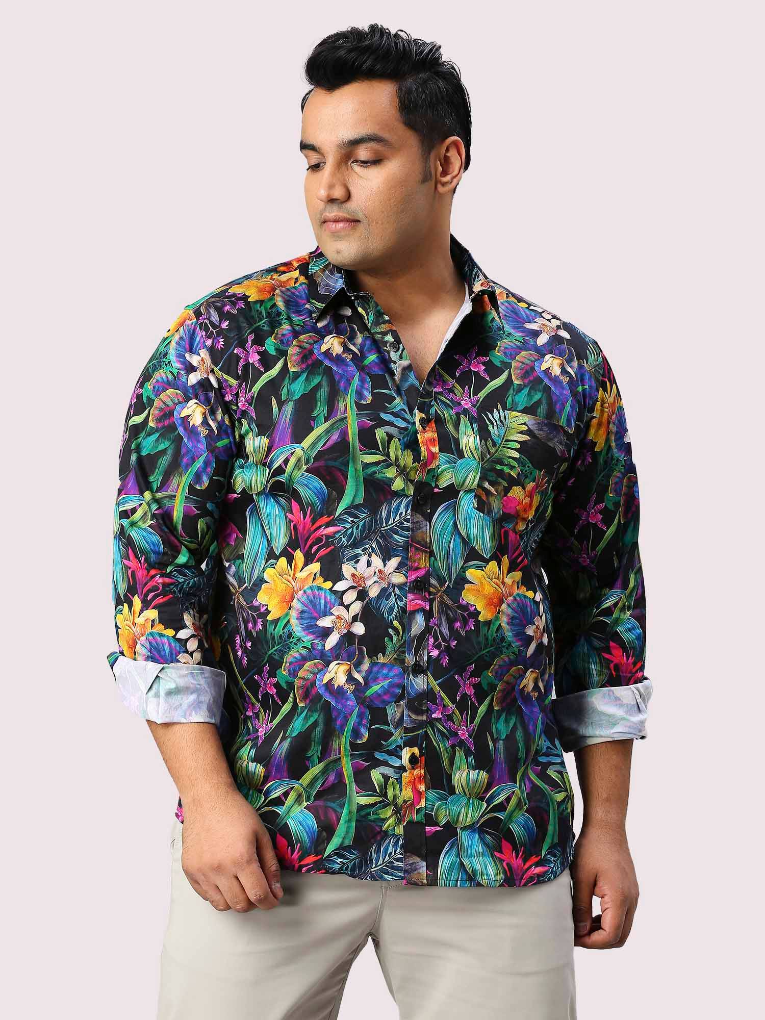 Posy Digital Printed Full Sleeve Shirt Men's Plus Size - Guniaa Fashions