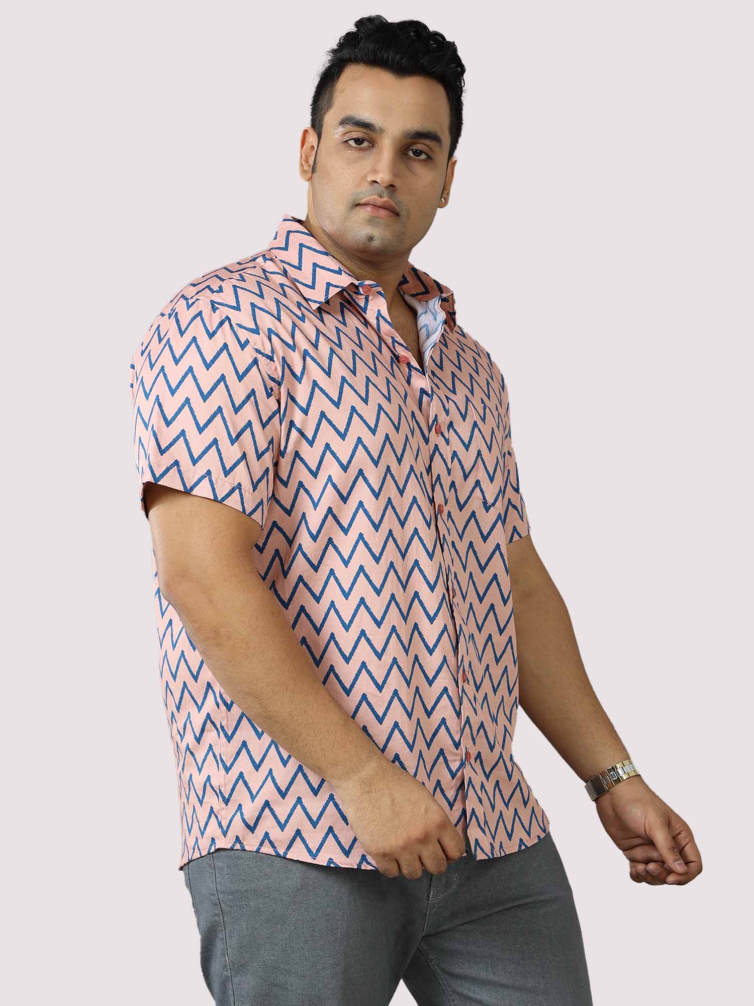 Houston Blue Wave Cotton Shirt Men's Plus Size