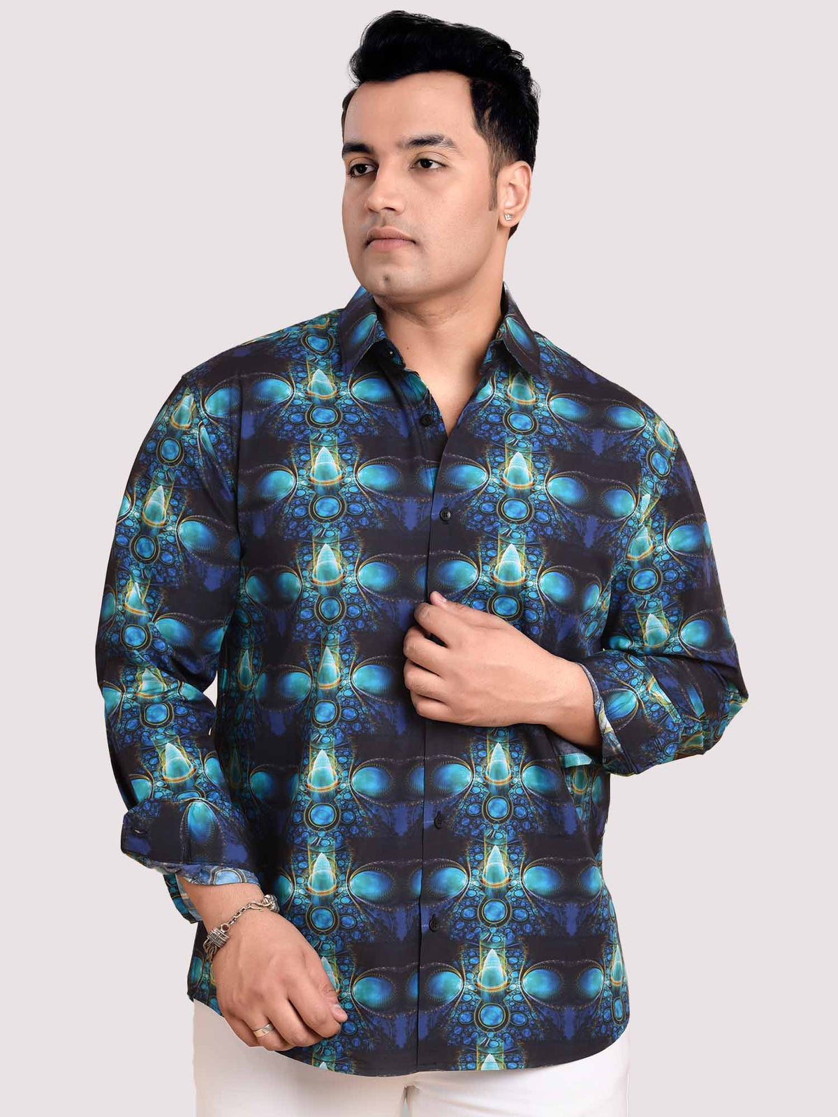 Opal Digital Printed Shirt Men's Plus Size