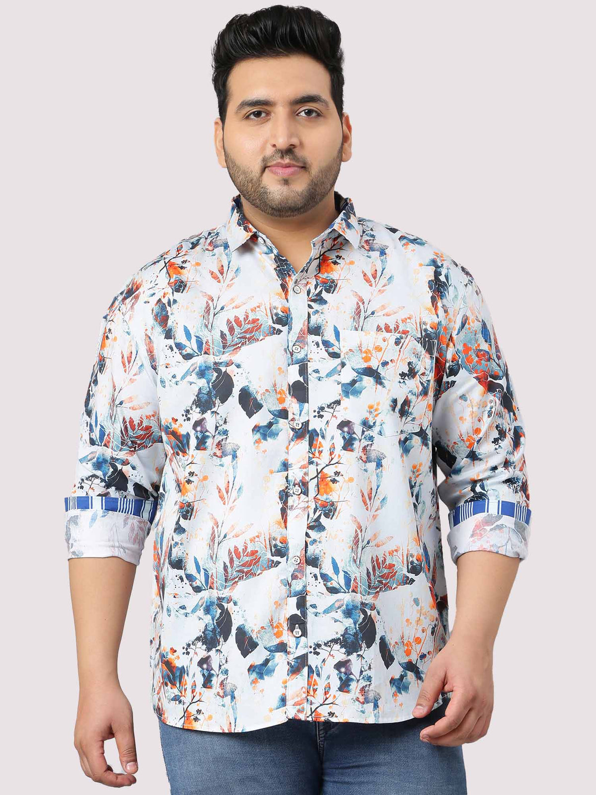 James Digital Printed Shirt Men's Plus Size