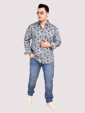 Abstract Printed Cotton Full sleeve Men's Plus size