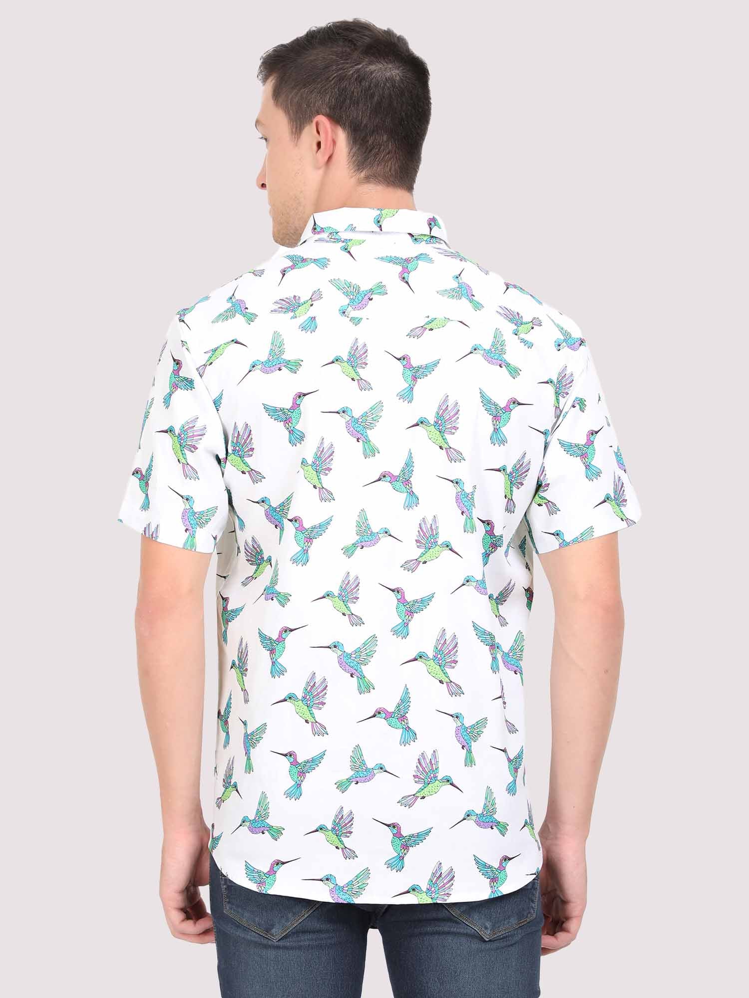 Flying Bird Digital Printed Half Shirt