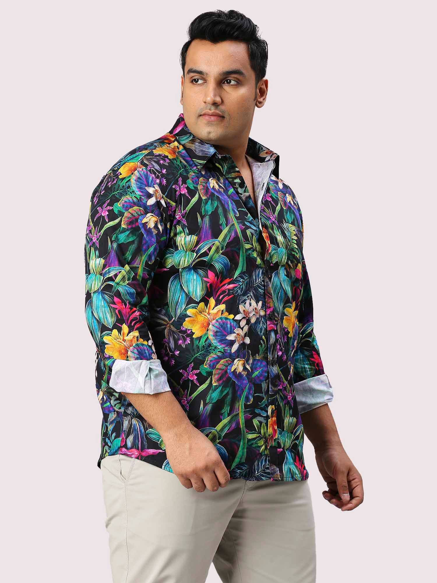 Posy Digital Printed Full Sleeve Shirt Men's Plus Size - Guniaa Fashions